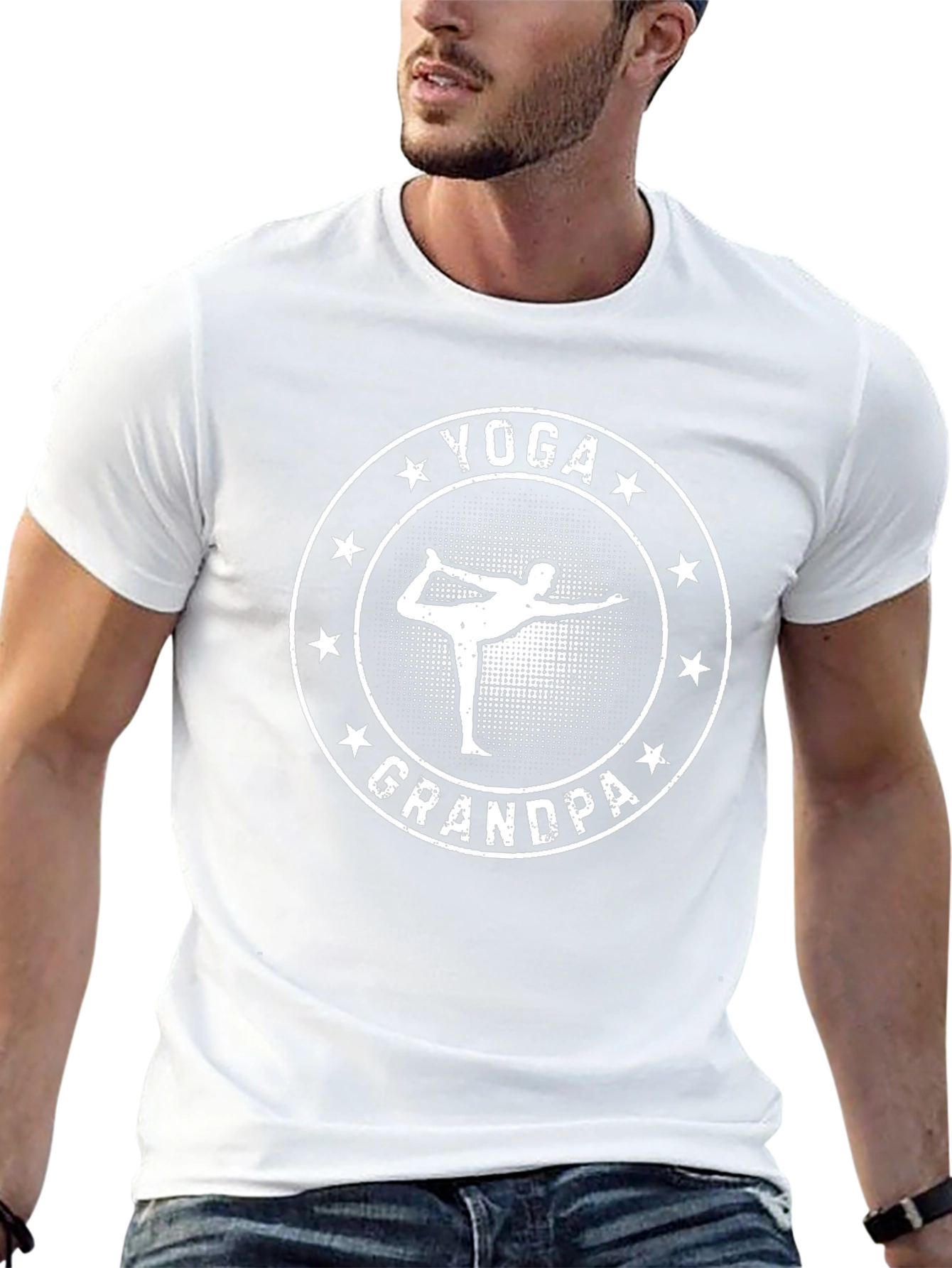 Yoga Grandpa Black T-Shirt