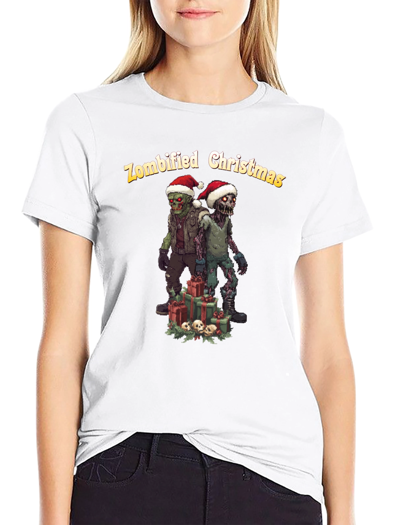 Zombified Christmas Graphic T-Shirt