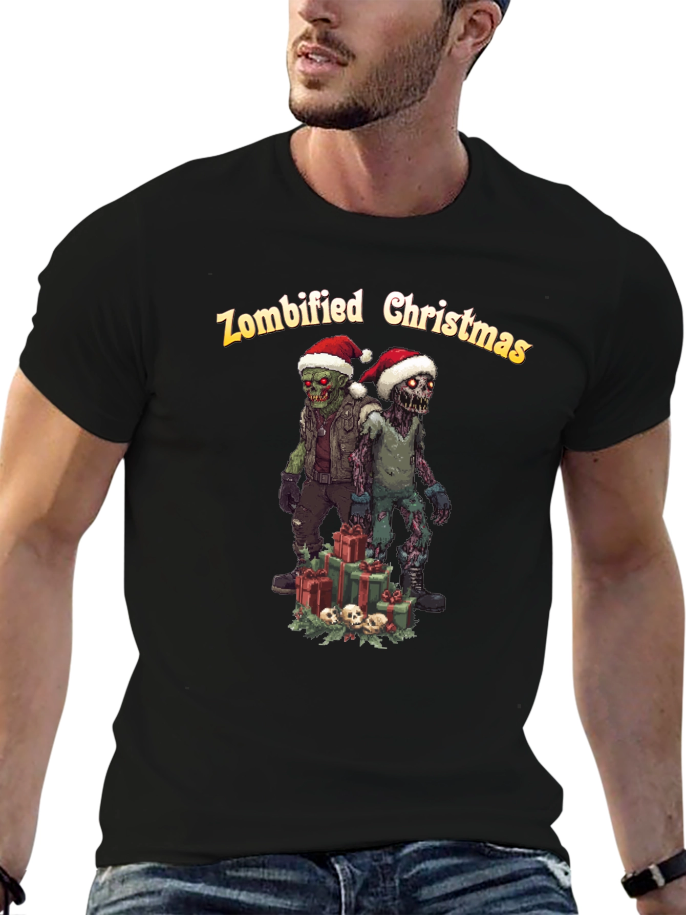 Zombified Christmas Graphic T-Shirt
