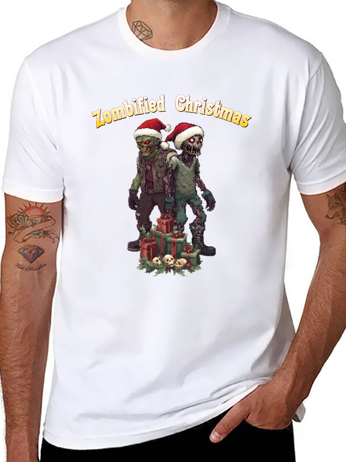Zombified Christmas Graphic T-Shirt