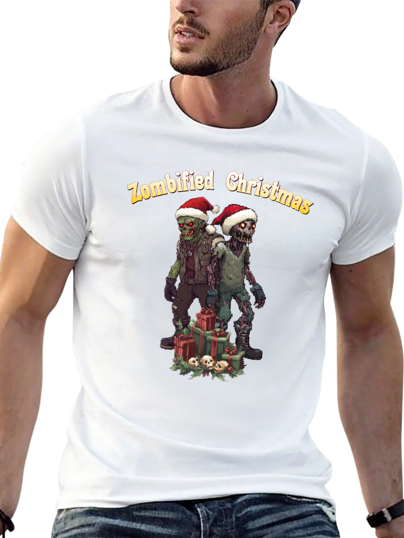 Zombified Christmas Graphic T-Shirt
