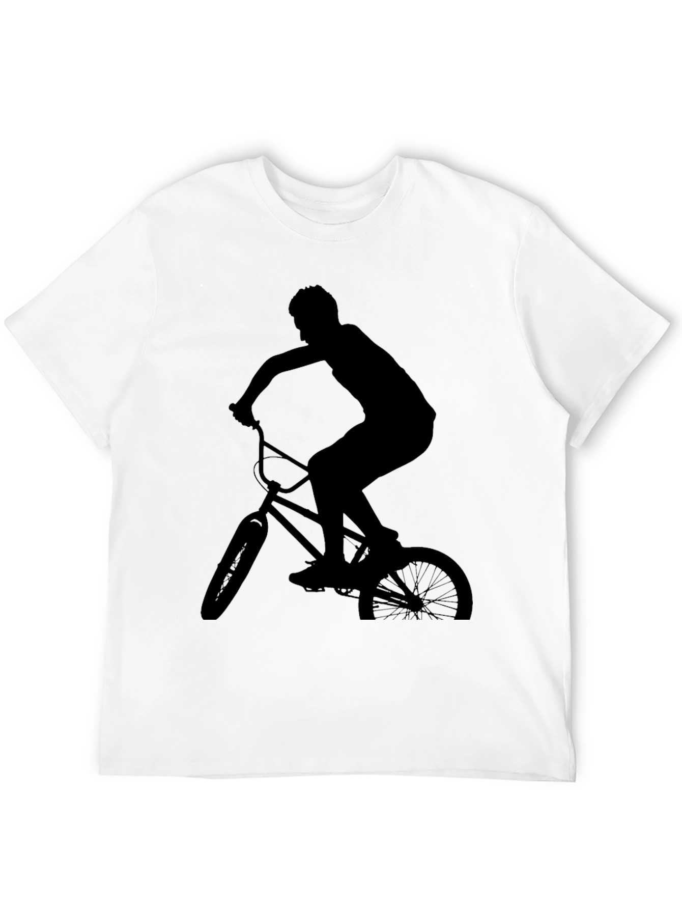 BMX Rider Silhouette Graphic Tee - Black