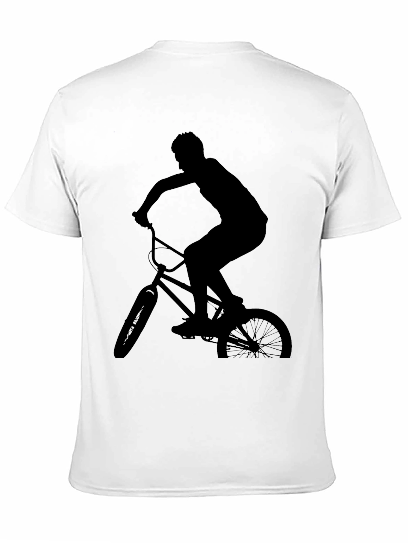 BMX Rider Silhouette Graphic Tee - Black