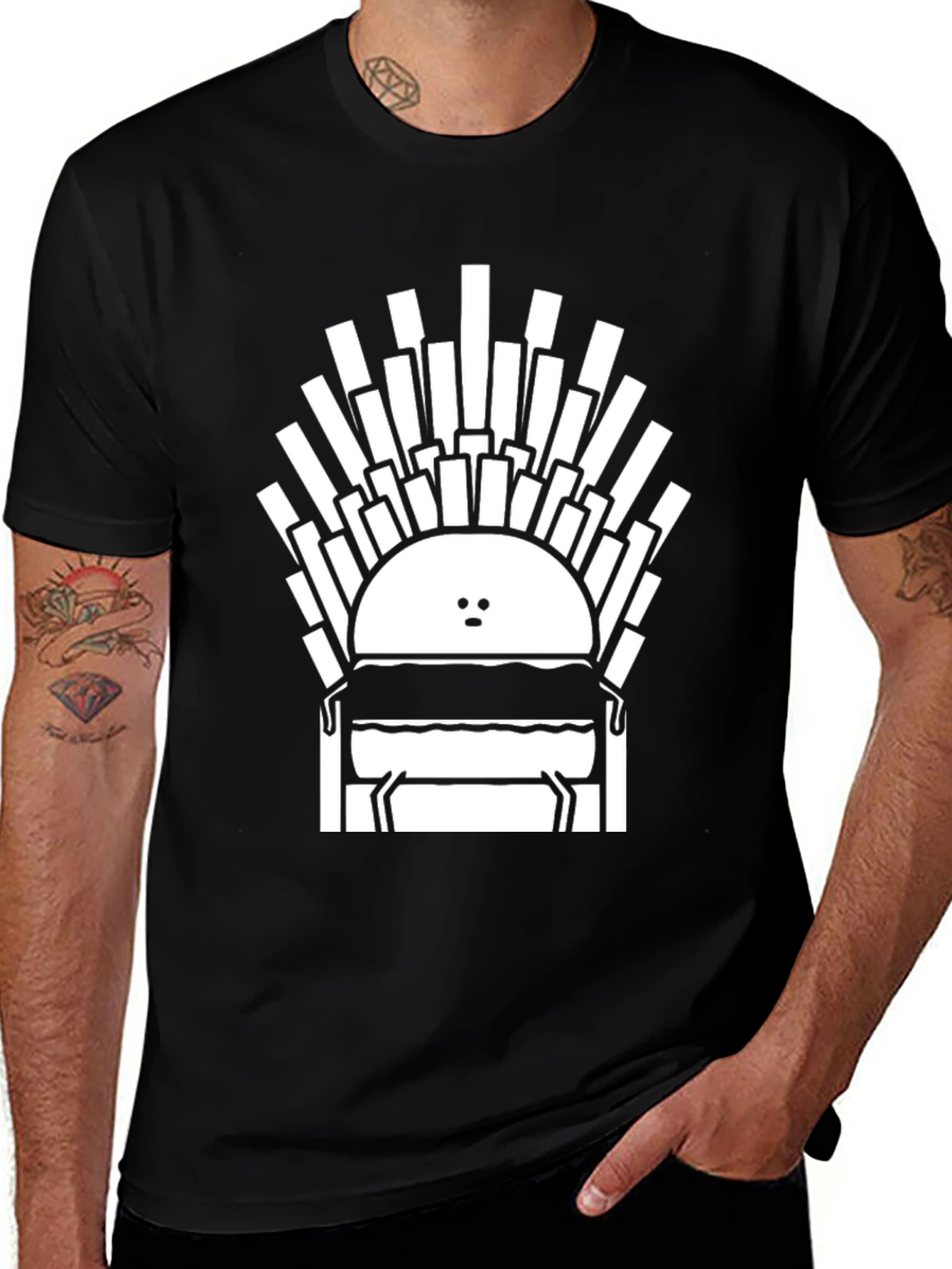 Burger Throne Graphic Tee - Unisex Cotton T-Shirt