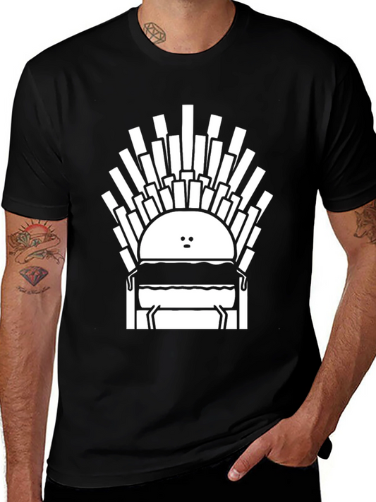 Burger Throne Graphic Tee - Unisex Cotton T-Shirt