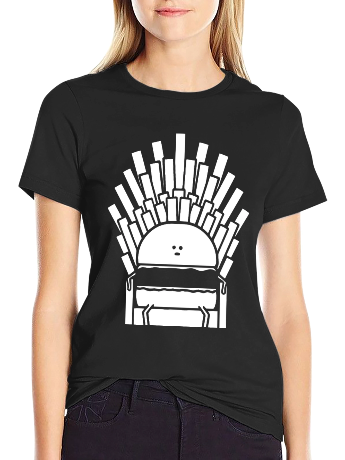 Burger Throne Graphic Tee - Unisex Cotton T-Shirt