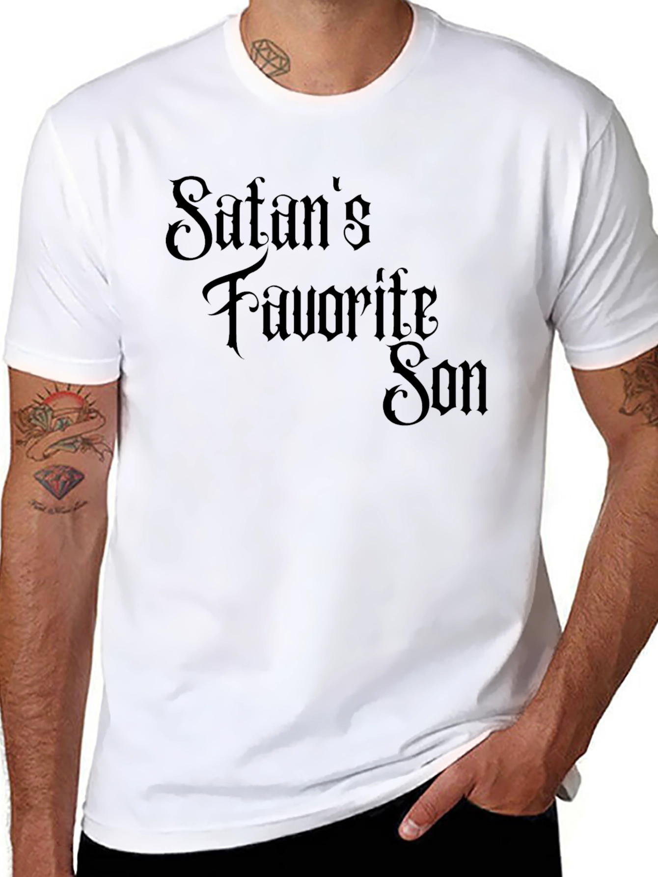 Satans Favorite Son Graphic T-Shirt - Black