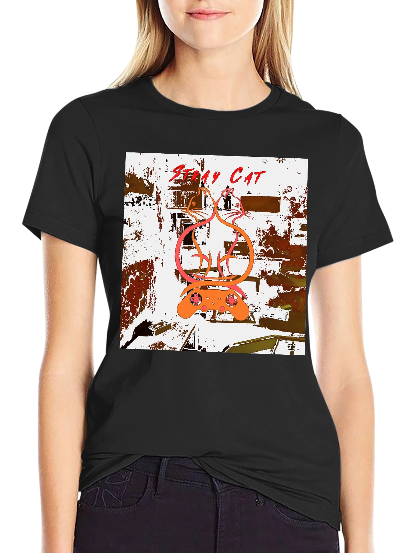 Stray Cat T-Shirt - Urban Style Graphic Tee