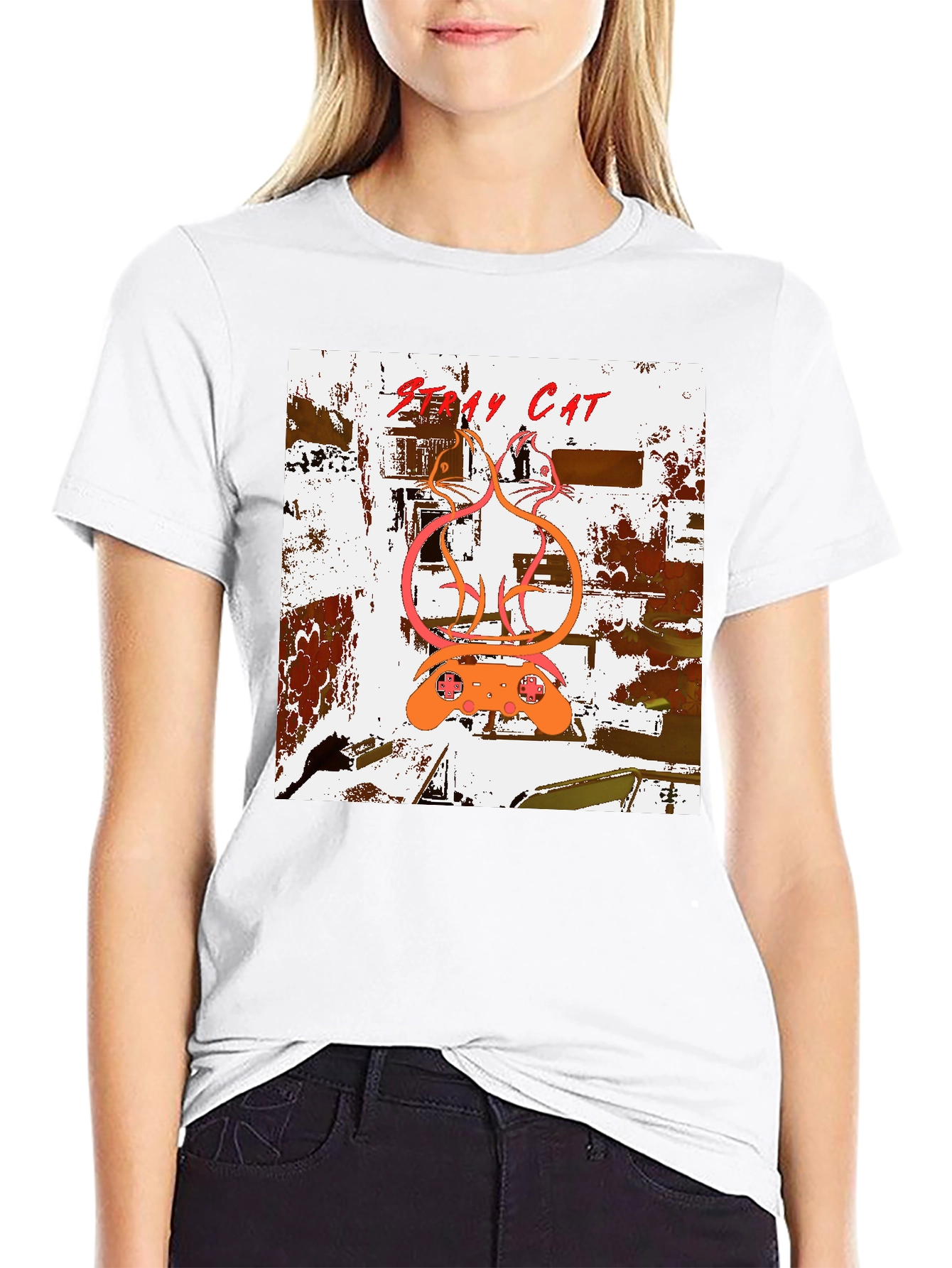 Stray Cat T-Shirt - Urban Style Graphic Tee