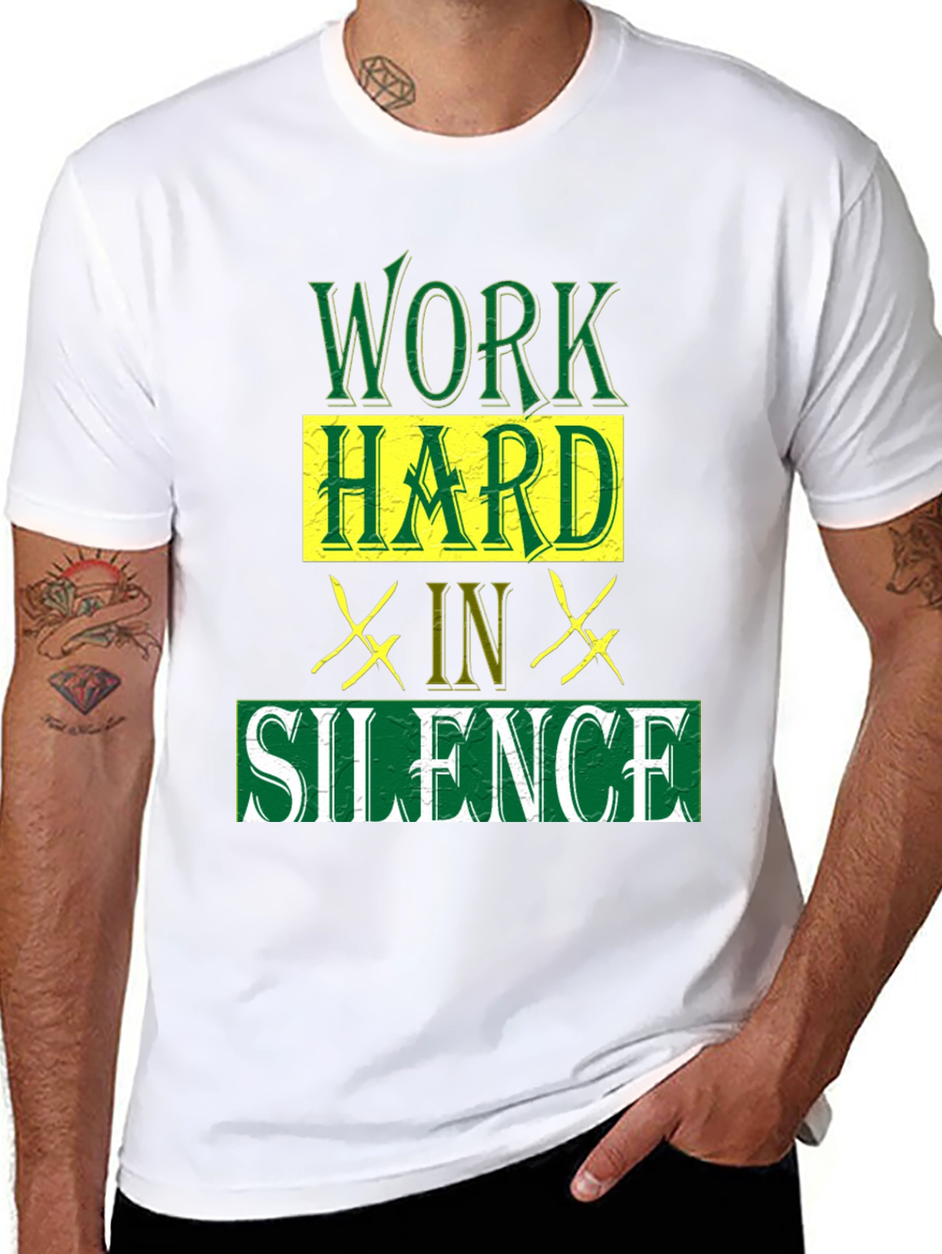 Work Hard in Silence Graphic T-Shirt