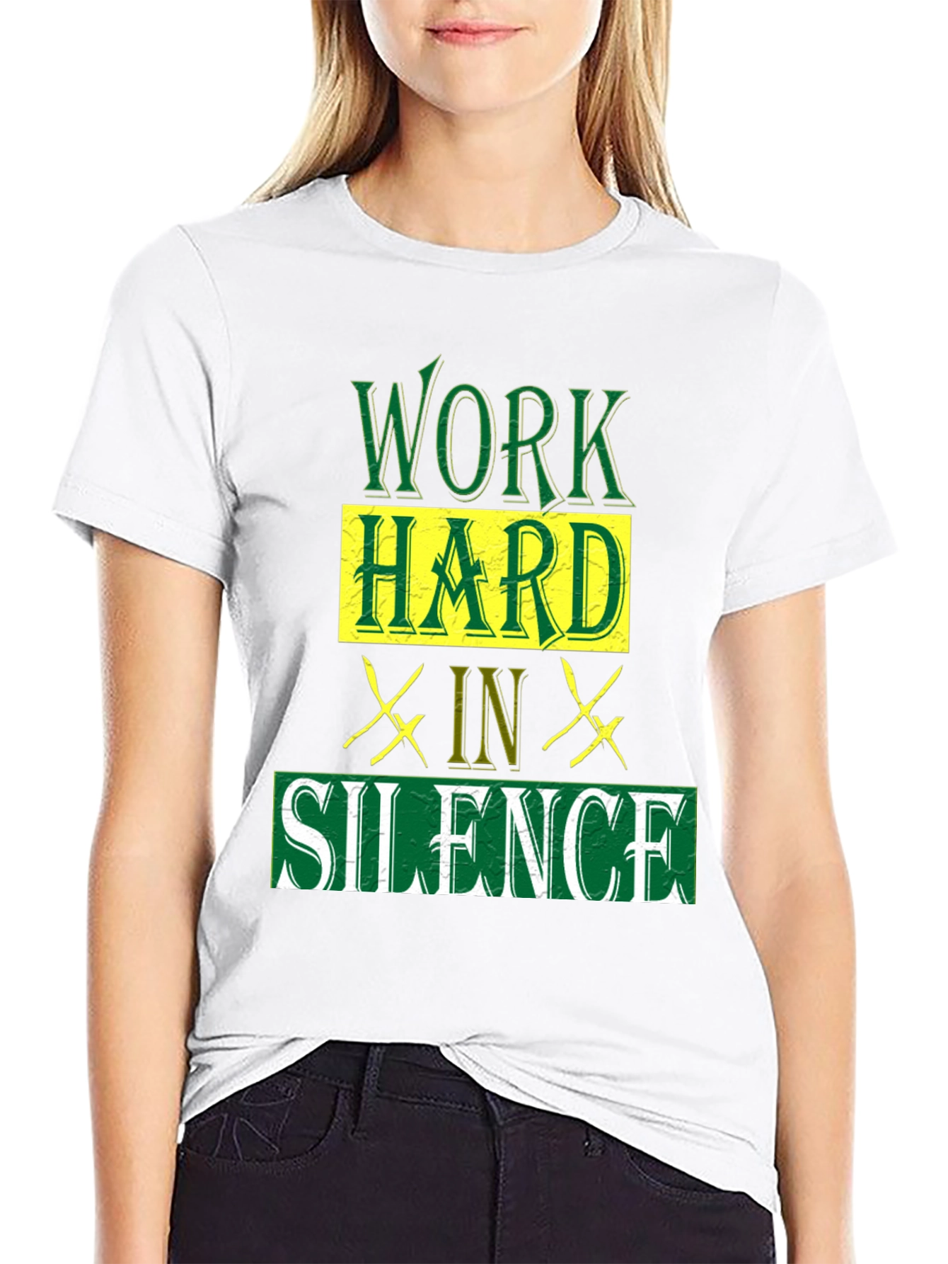 Work Hard in Silence Graphic T-Shirt