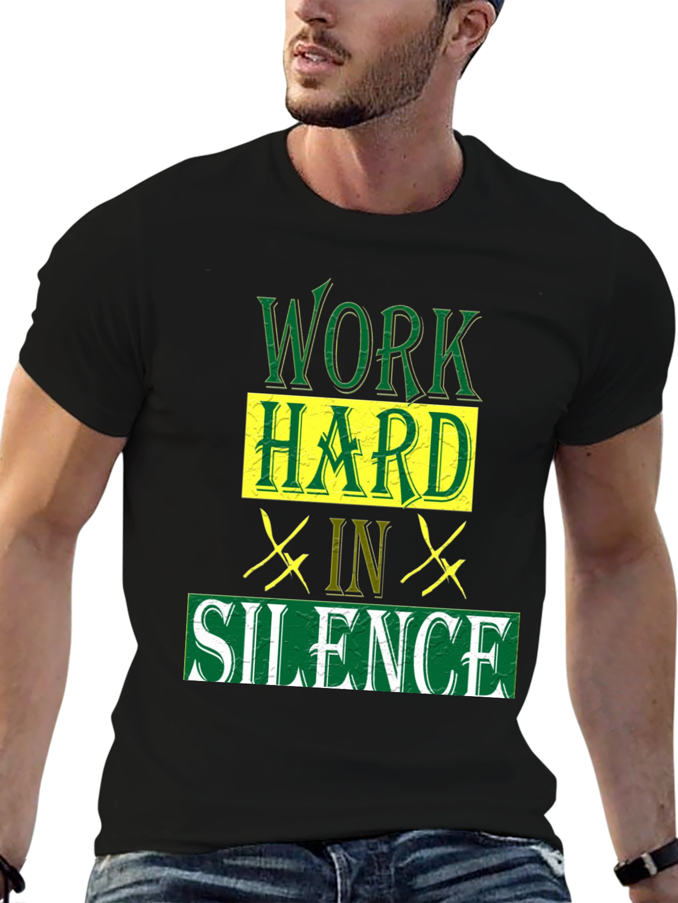 Work Hard in Silence Graphic T-Shirt