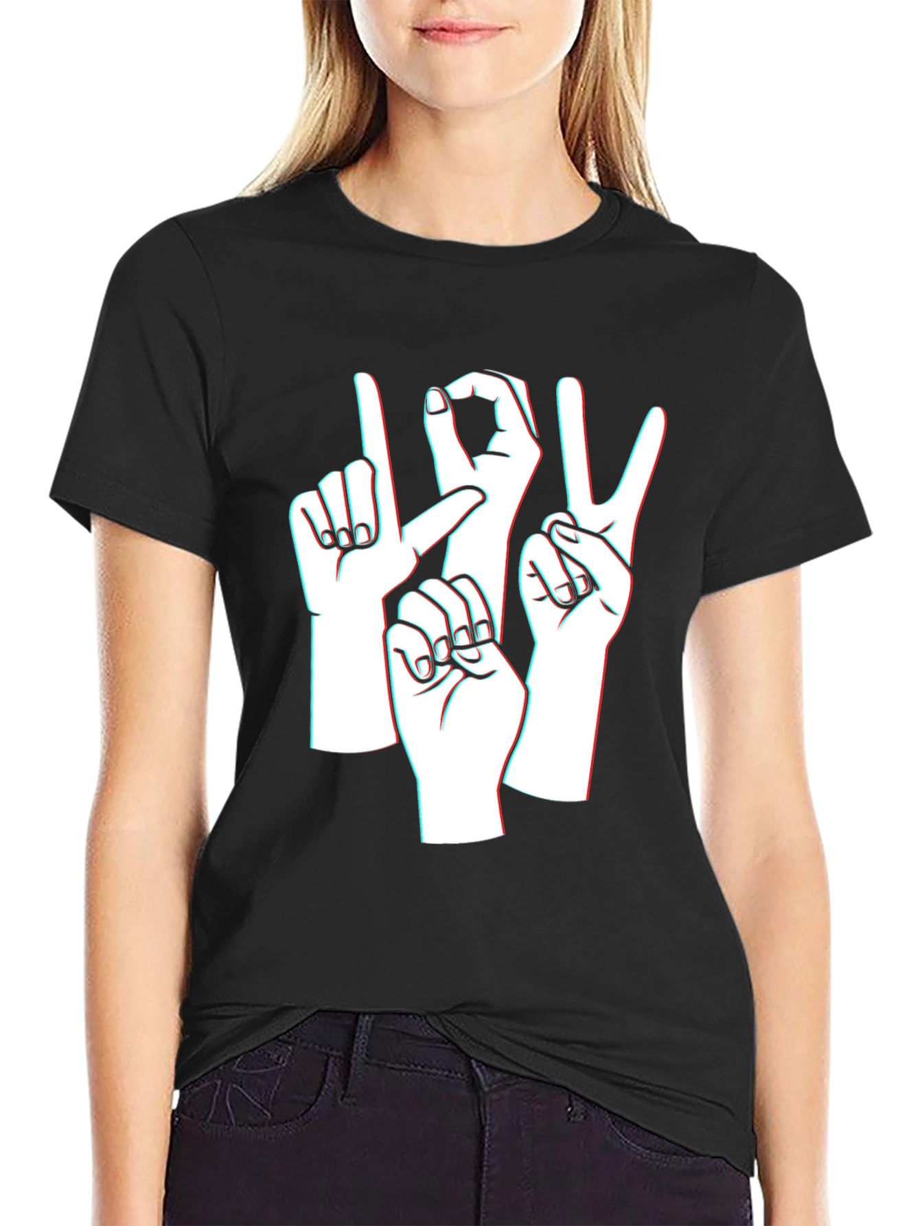 ASL Love T-Shirt - American Sign Language Graphic Tee