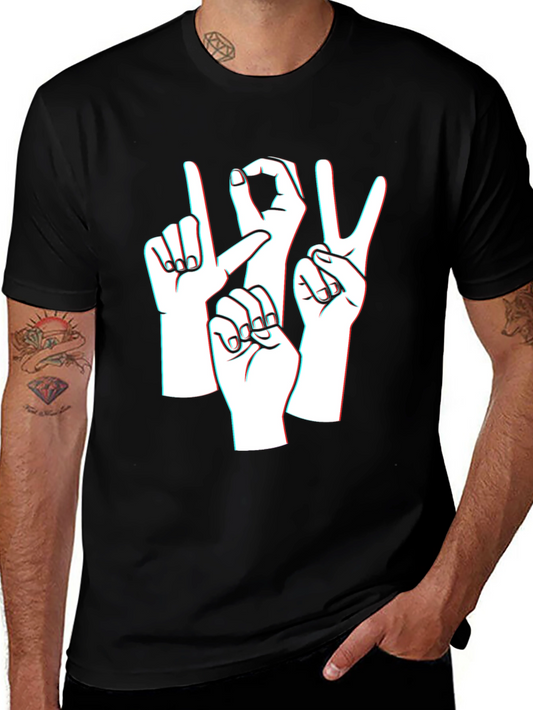 ASL Love T-Shirt - American Sign Language Graphic Tee