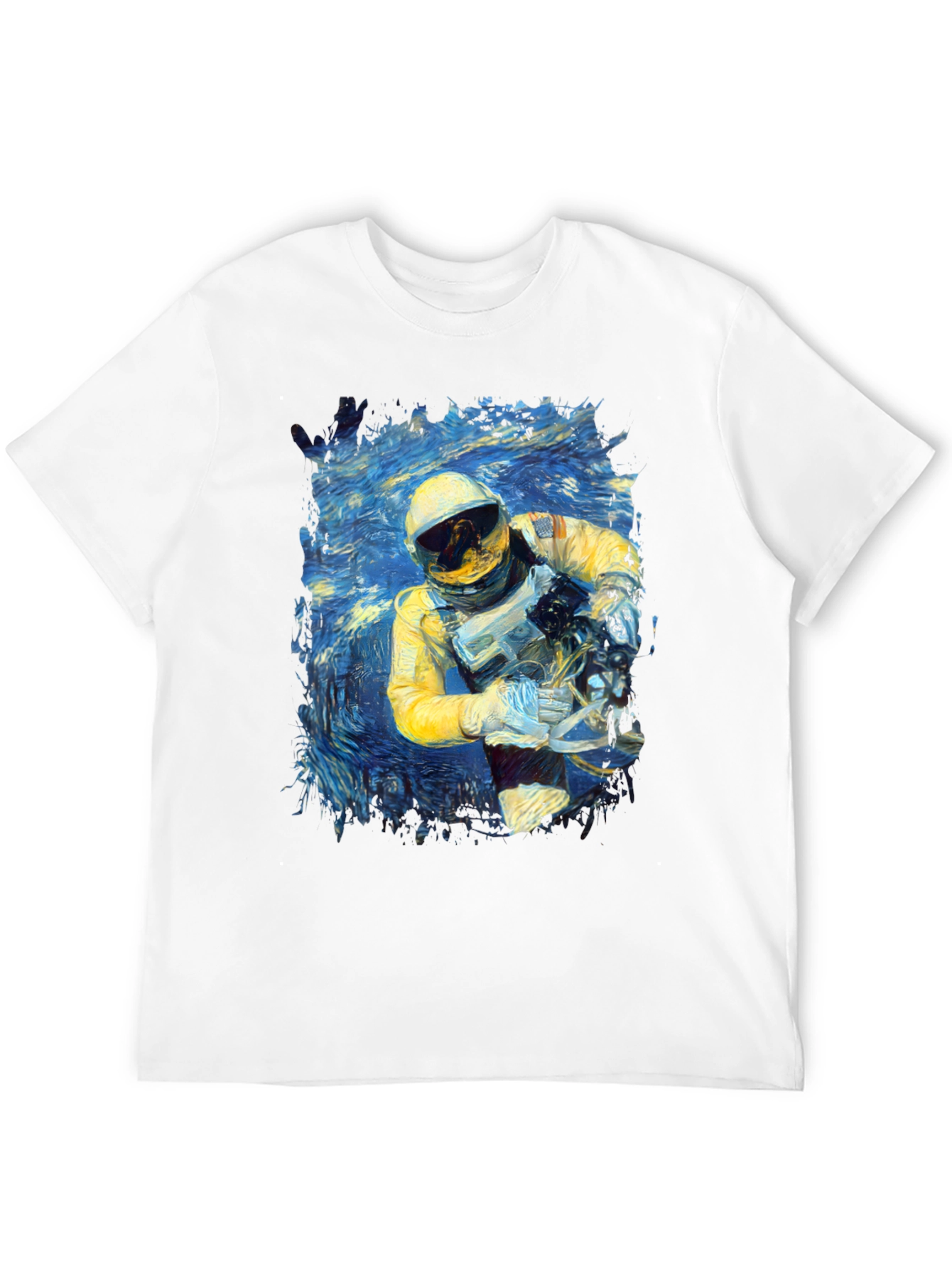 Starry Astronaut T-Shirt - Unique Space Art Tee