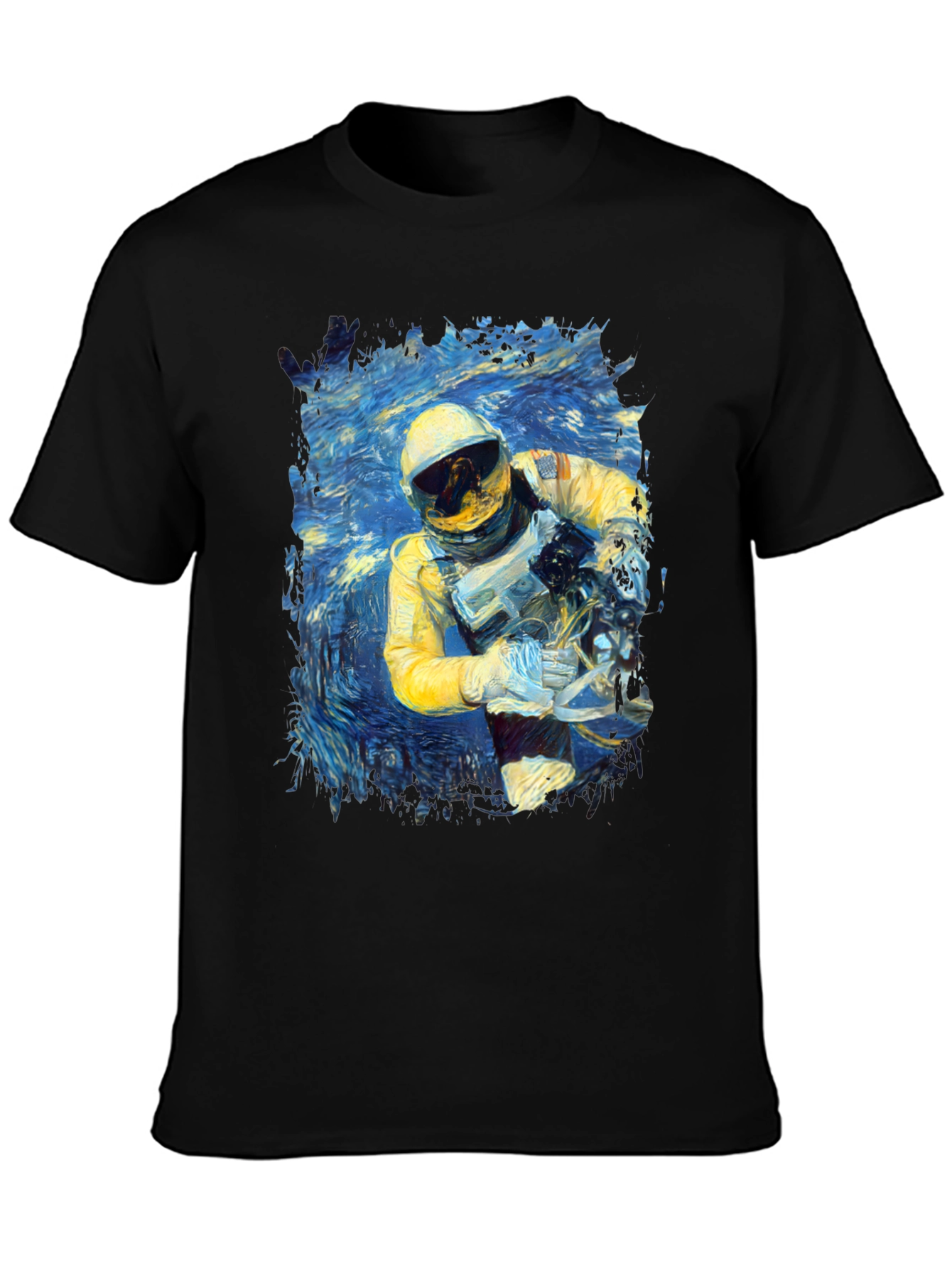 Starry Astronaut T-Shirt - Unique Space Art Tee
