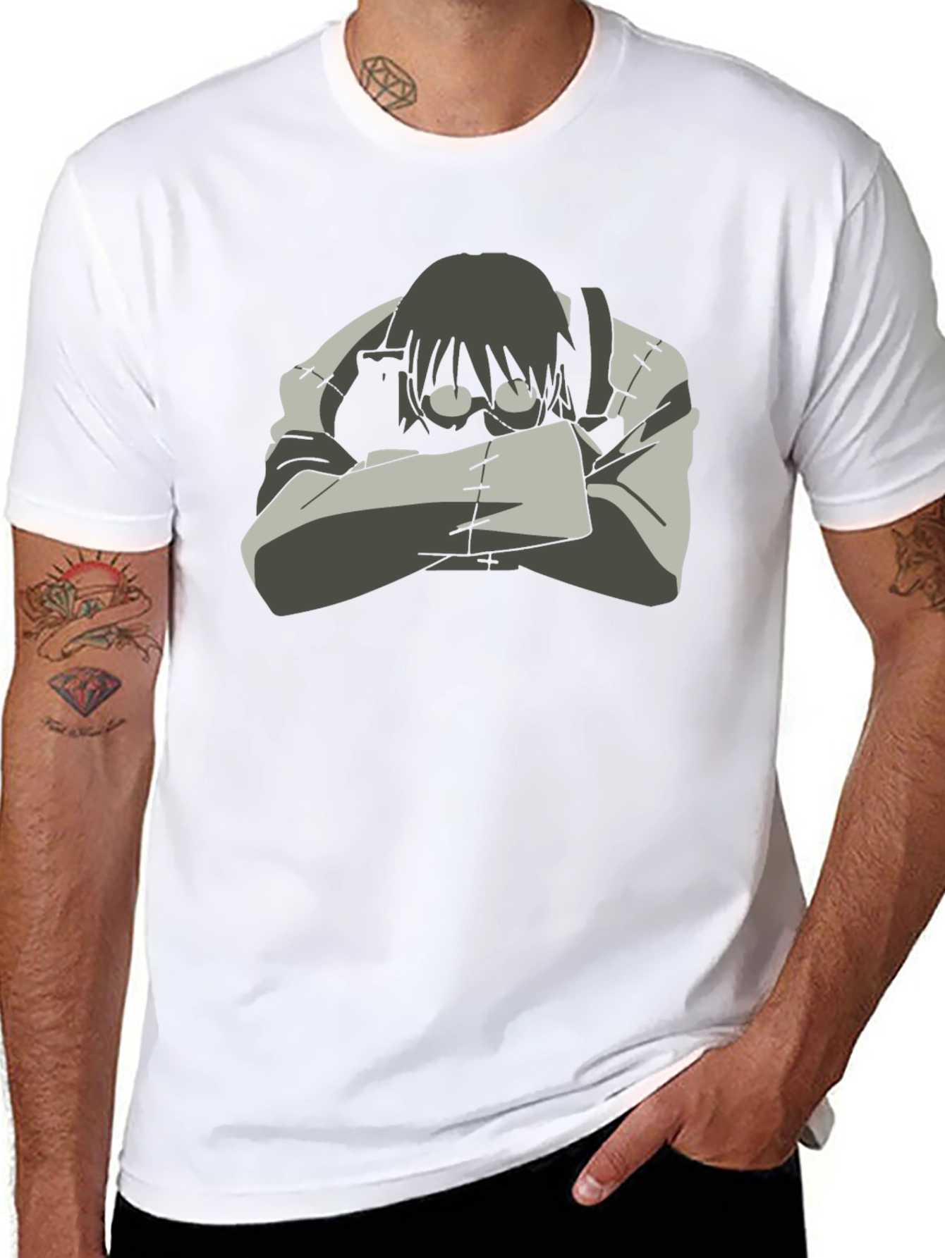 Soul Eater Stein Cosplay Black T-Shirt