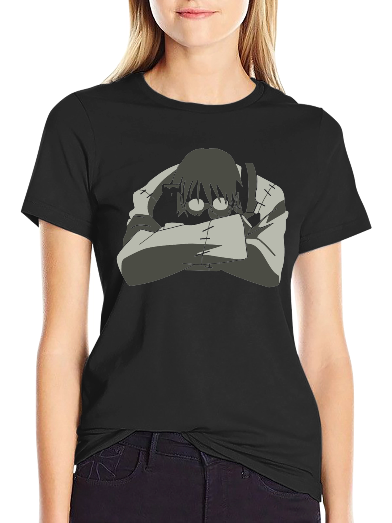 Soul Eater Stein Cosplay Black T-Shirt
