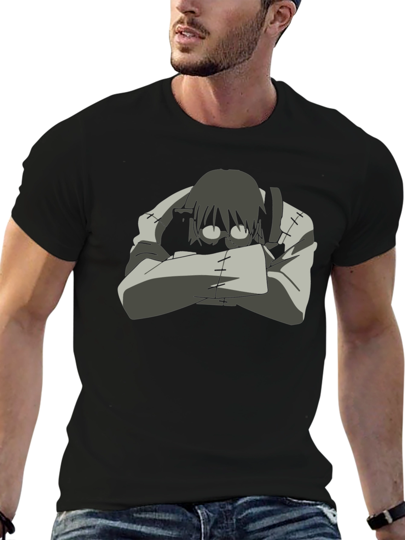 Soul Eater Stein Cosplay Black T-Shirt