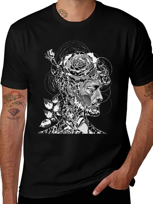 A Gentleman With A Heart Of A Rose Lightweight Cotton T-Shirt – Daily Comfort Graphic Shirt
