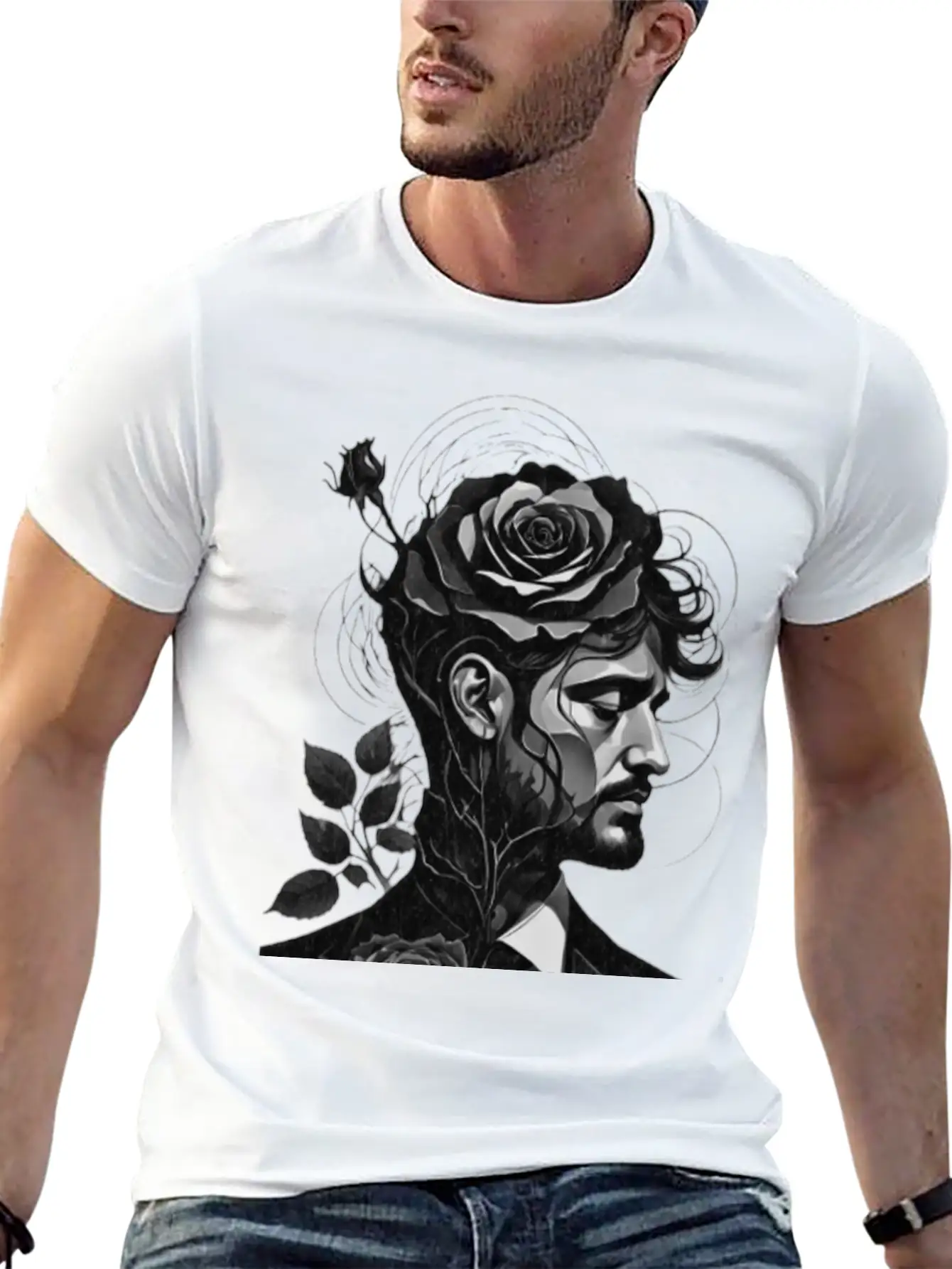 A Gentleman With A Heart Of A Rose Lightweight Cotton T-Shirt – Daily Comfort Graphic Shirt