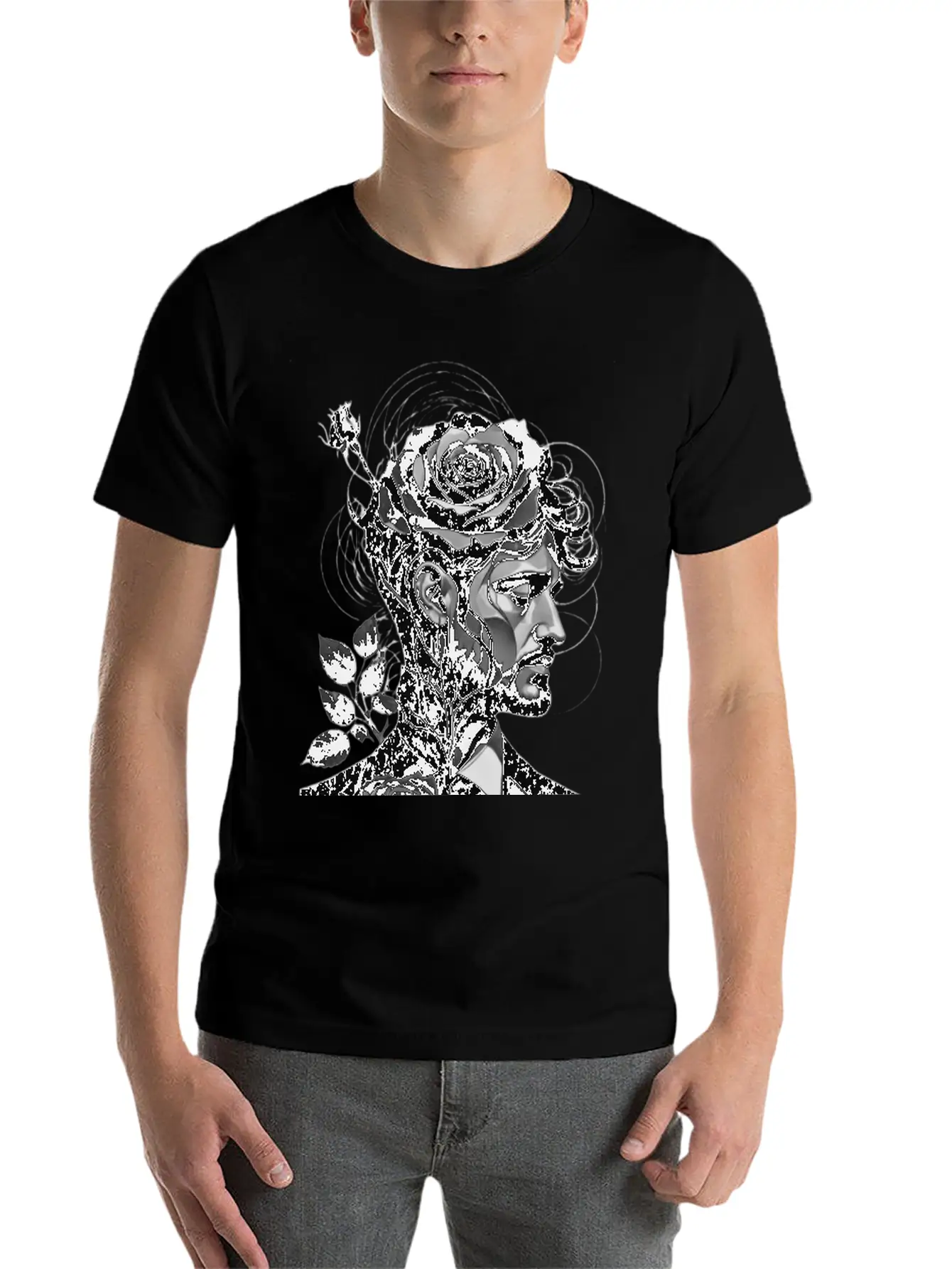 A Gentleman With A Heart Of A Rose Lightweight Cotton T-Shirt – Daily Comfort Graphic Shirt