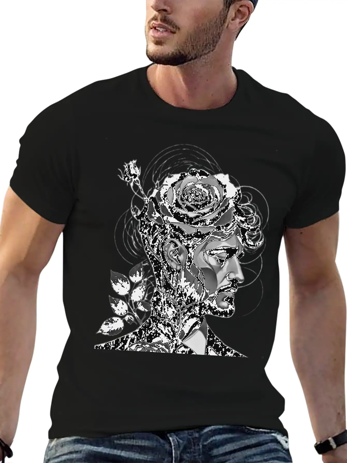 A Gentleman With A Heart Of A Rose Lightweight Cotton T-Shirt – Daily Comfort Graphic Shirt