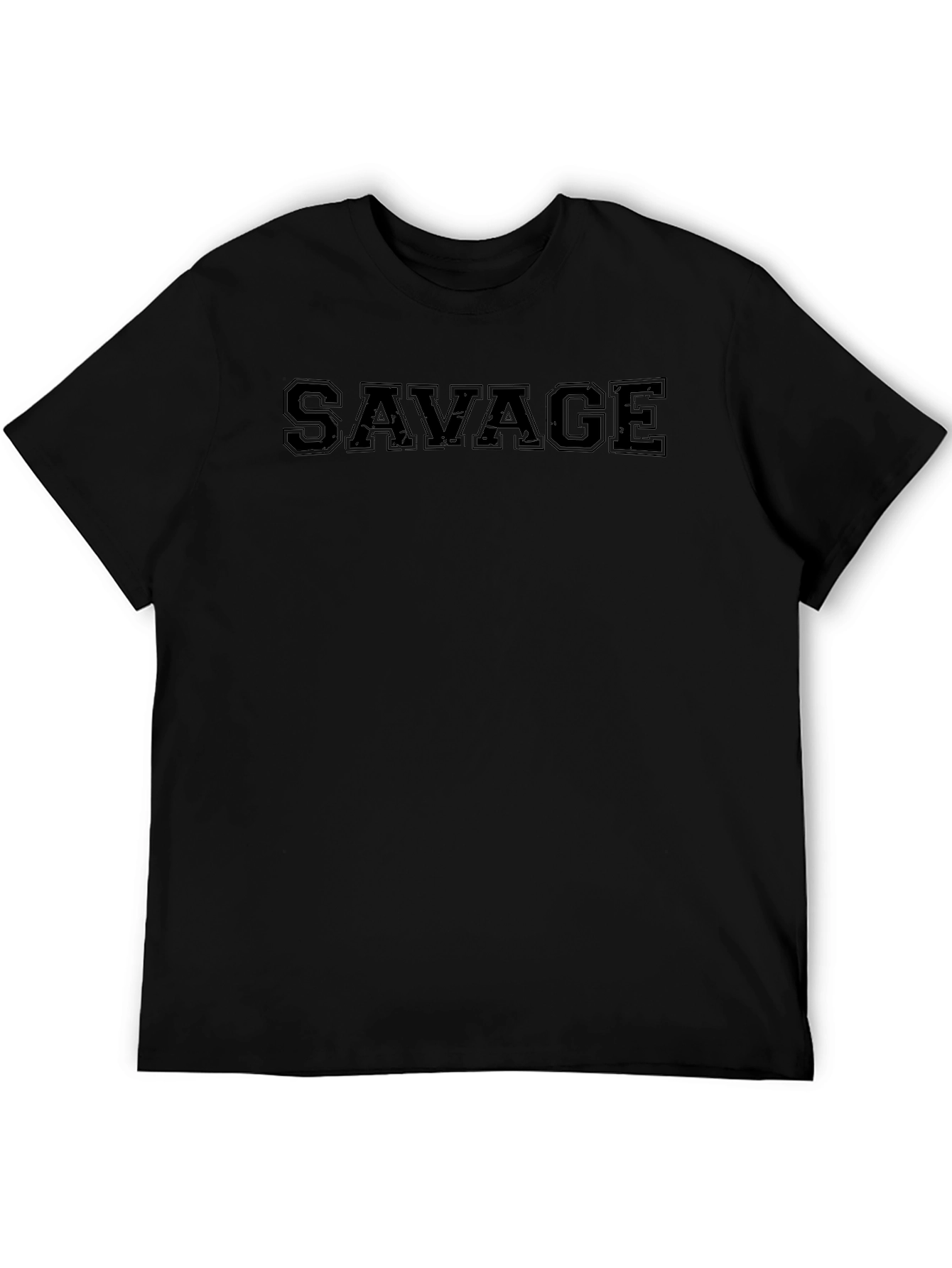 Savage Graphic Print Mens Black T-Shirt
