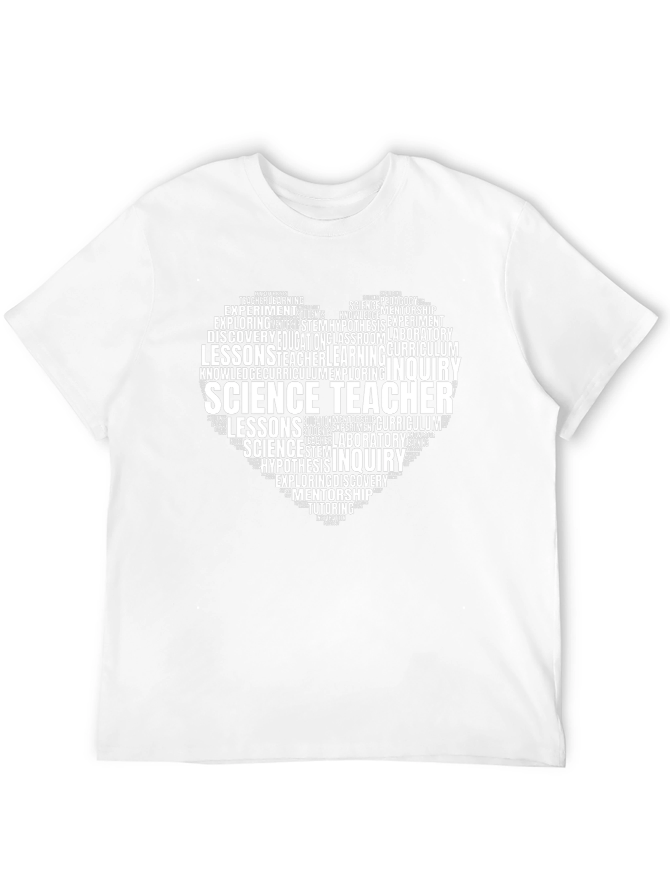 Science Teacher Heart Word Art T-Shirt