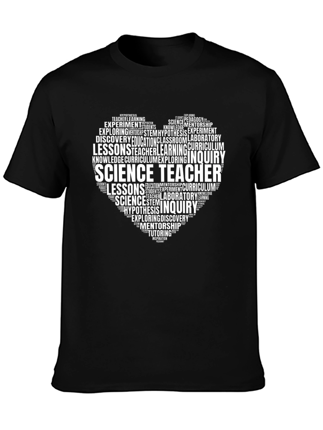 Science Teacher Heart Word Art T-Shirt