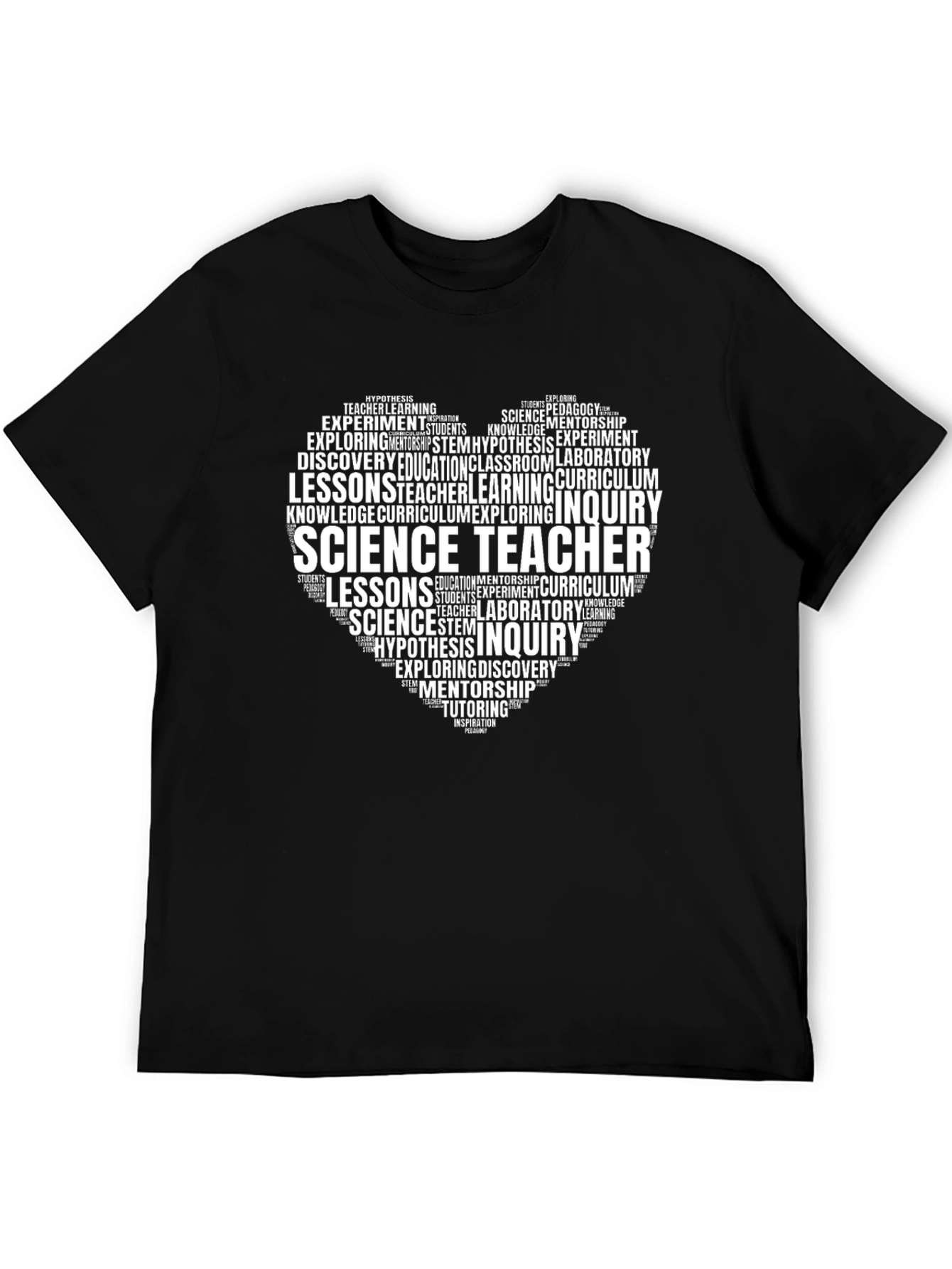 Science Teacher Heart Word Art T-Shirt