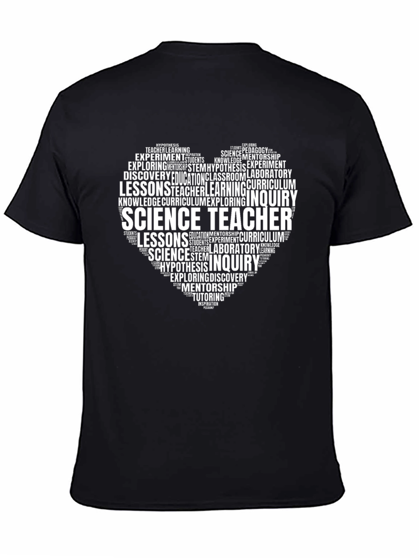 Science Teacher Heart Word Art T-Shirt