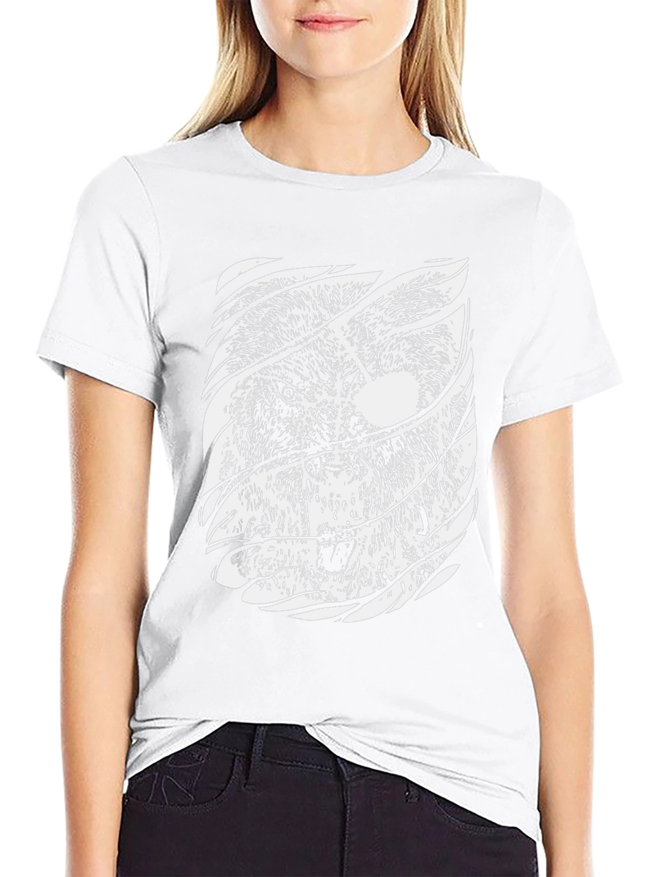 Black Lion Graphic Print Mens T-Shirt
