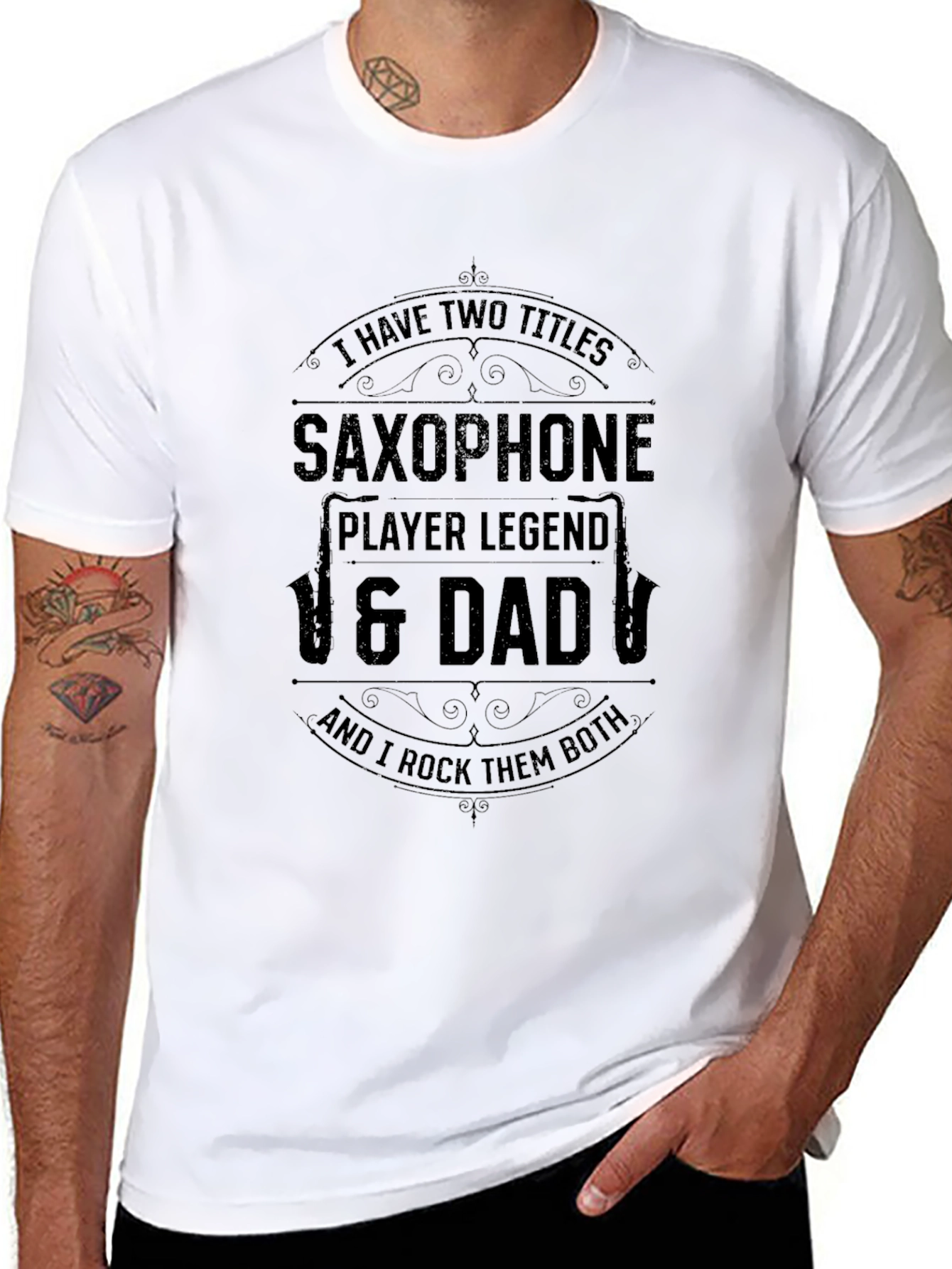 Saxophone Player Legend & Dad T-Shirt