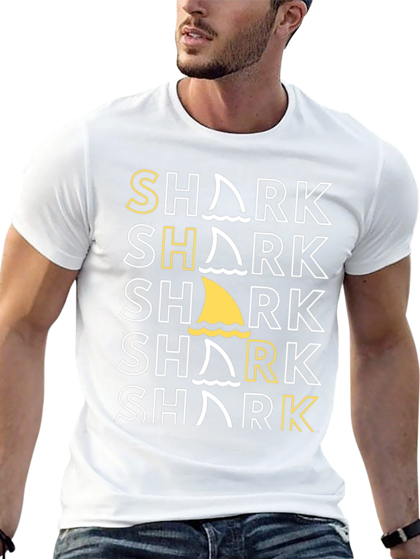 Shark Graphic Tee - Stylish Novelty T-Shirt