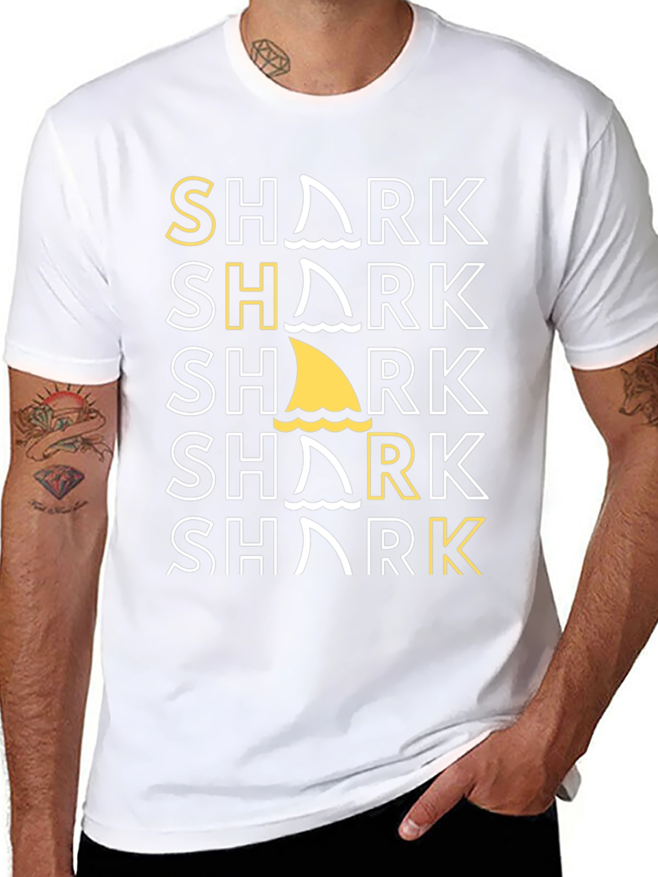 Shark Graphic Tee - Stylish Novelty T-Shirt
