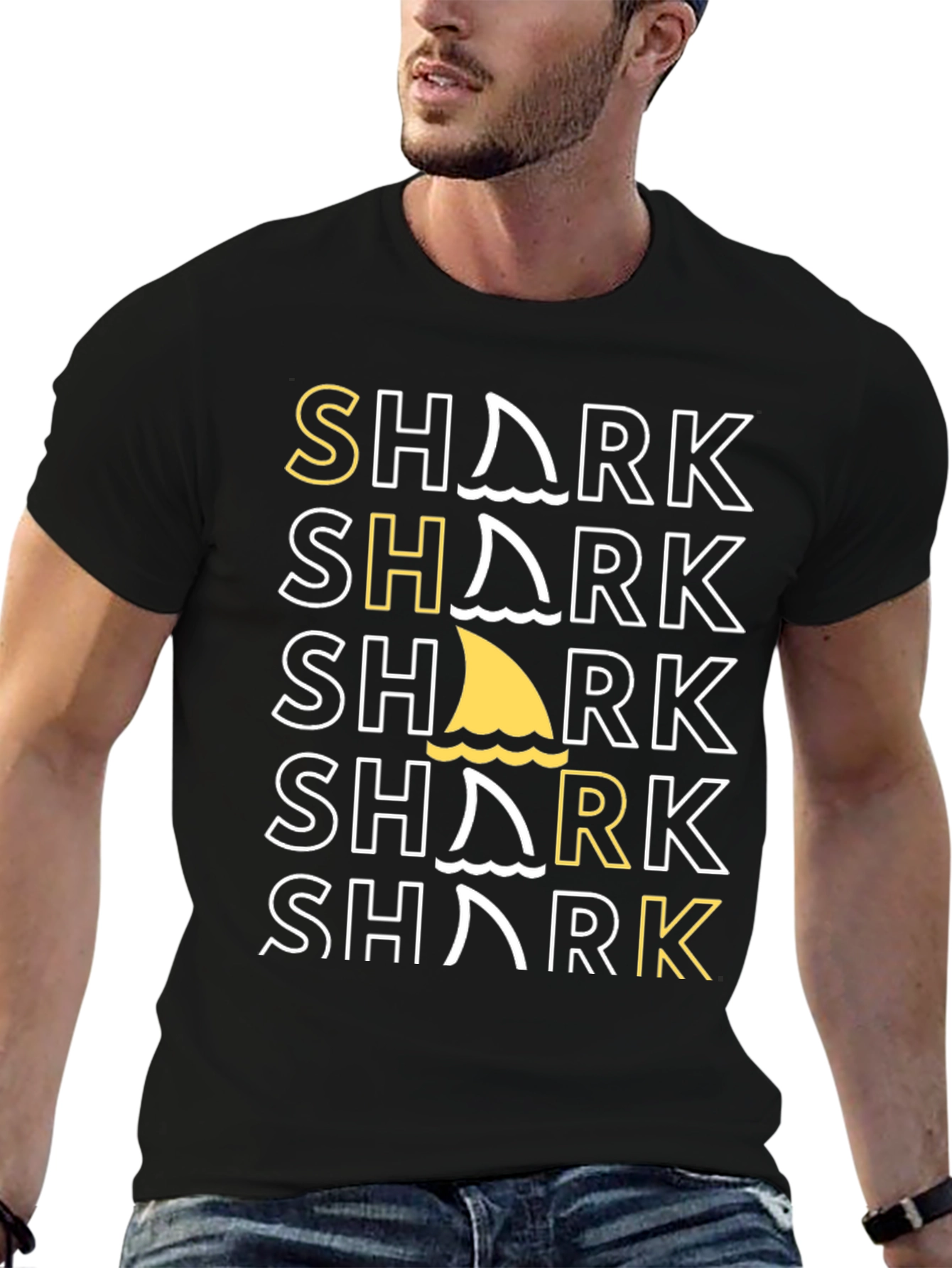 Shark Graphic Tee - Stylish Novelty T-Shirt