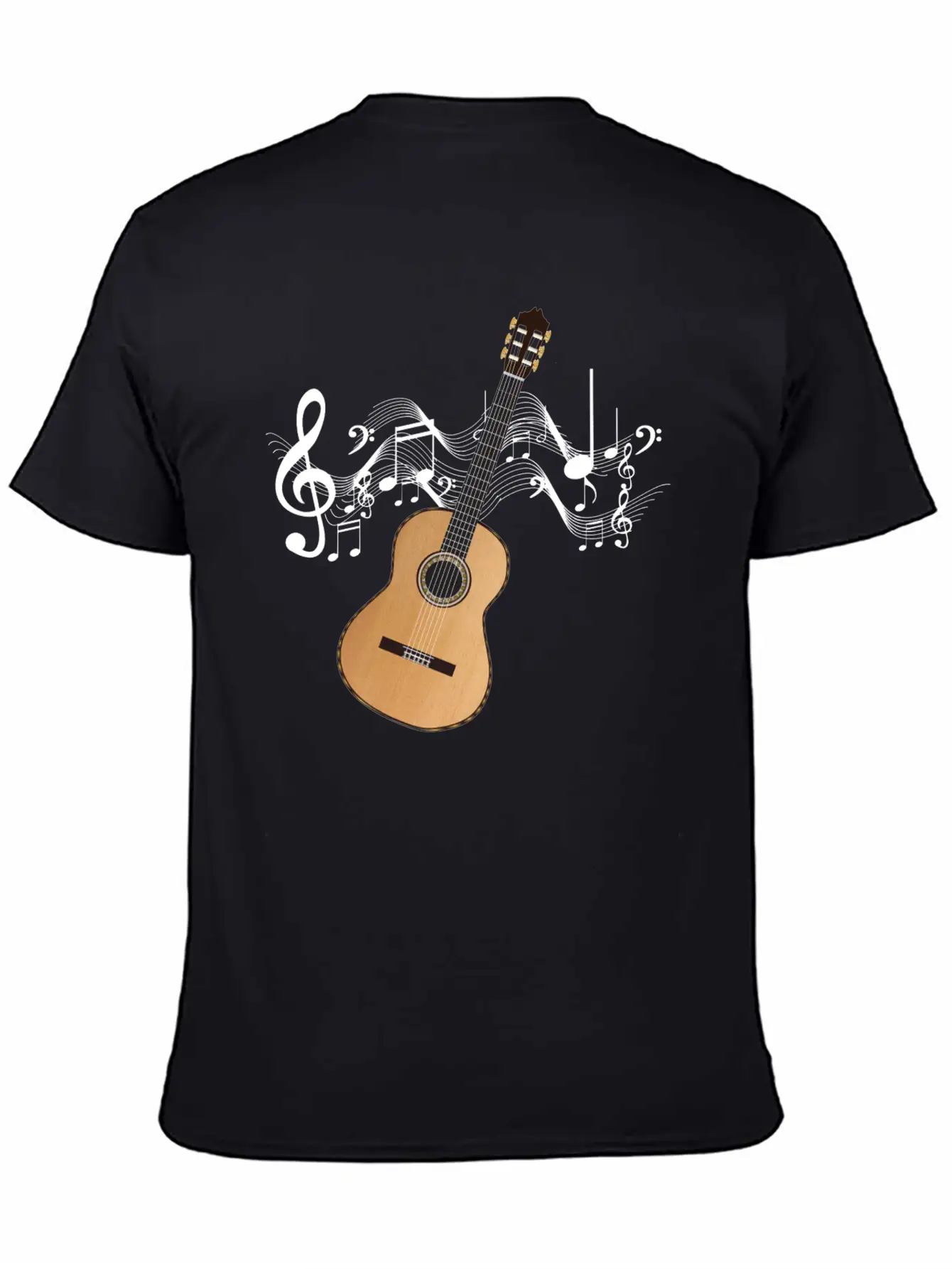 Acoustic Guitar Lightweight Cotton T-Shirt – Daily Comfort Graphic Shirt
