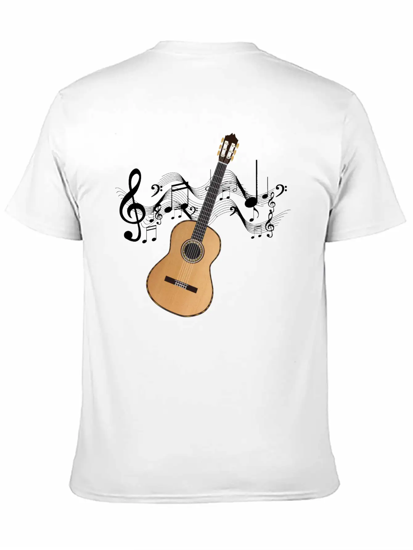 Acoustic Guitar Lightweight Cotton T-Shirt – Daily Comfort Graphic Shirt