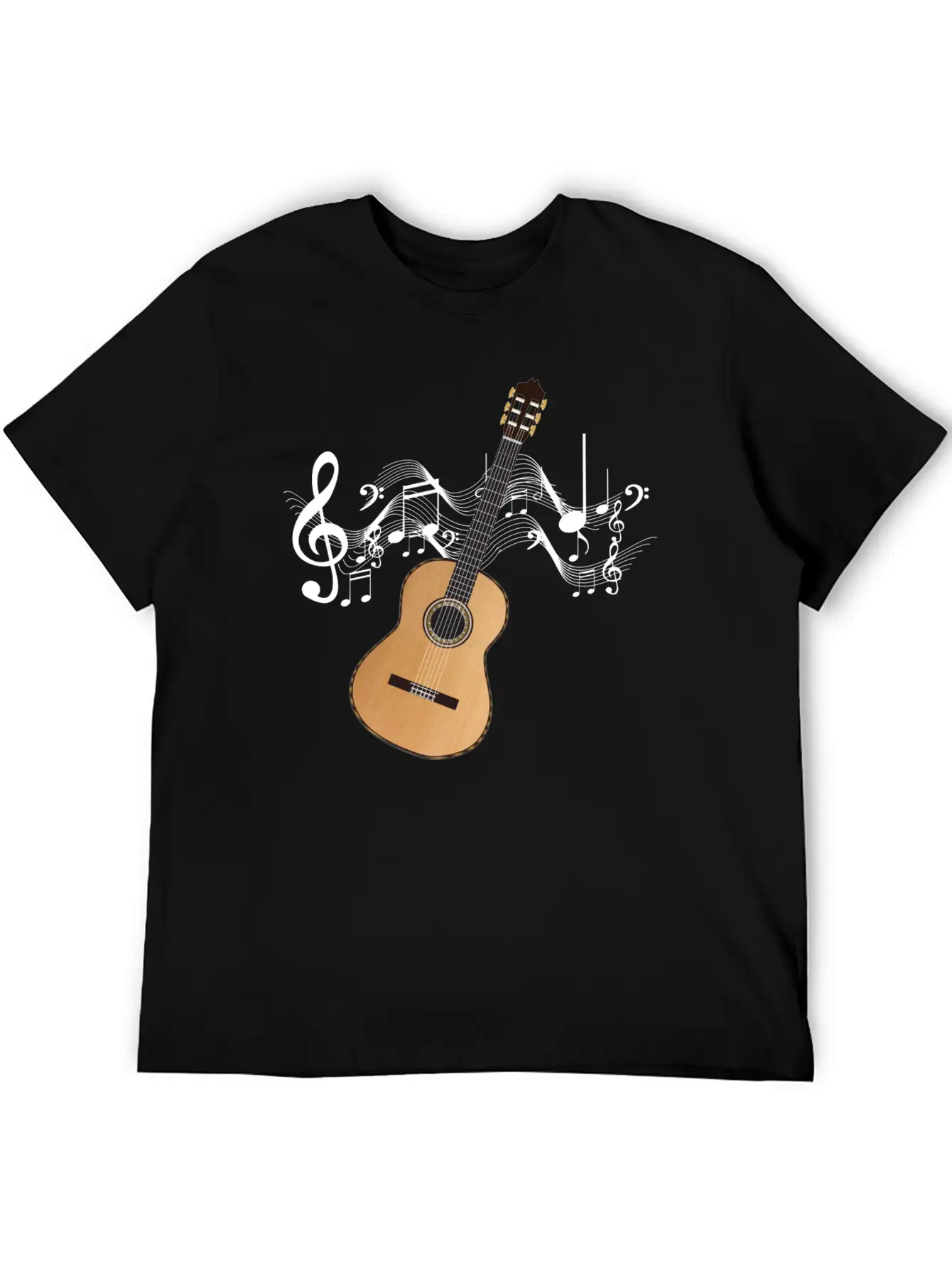 Acoustic Guitar Lightweight Cotton T-Shirt – Daily Comfort Graphic Shirt