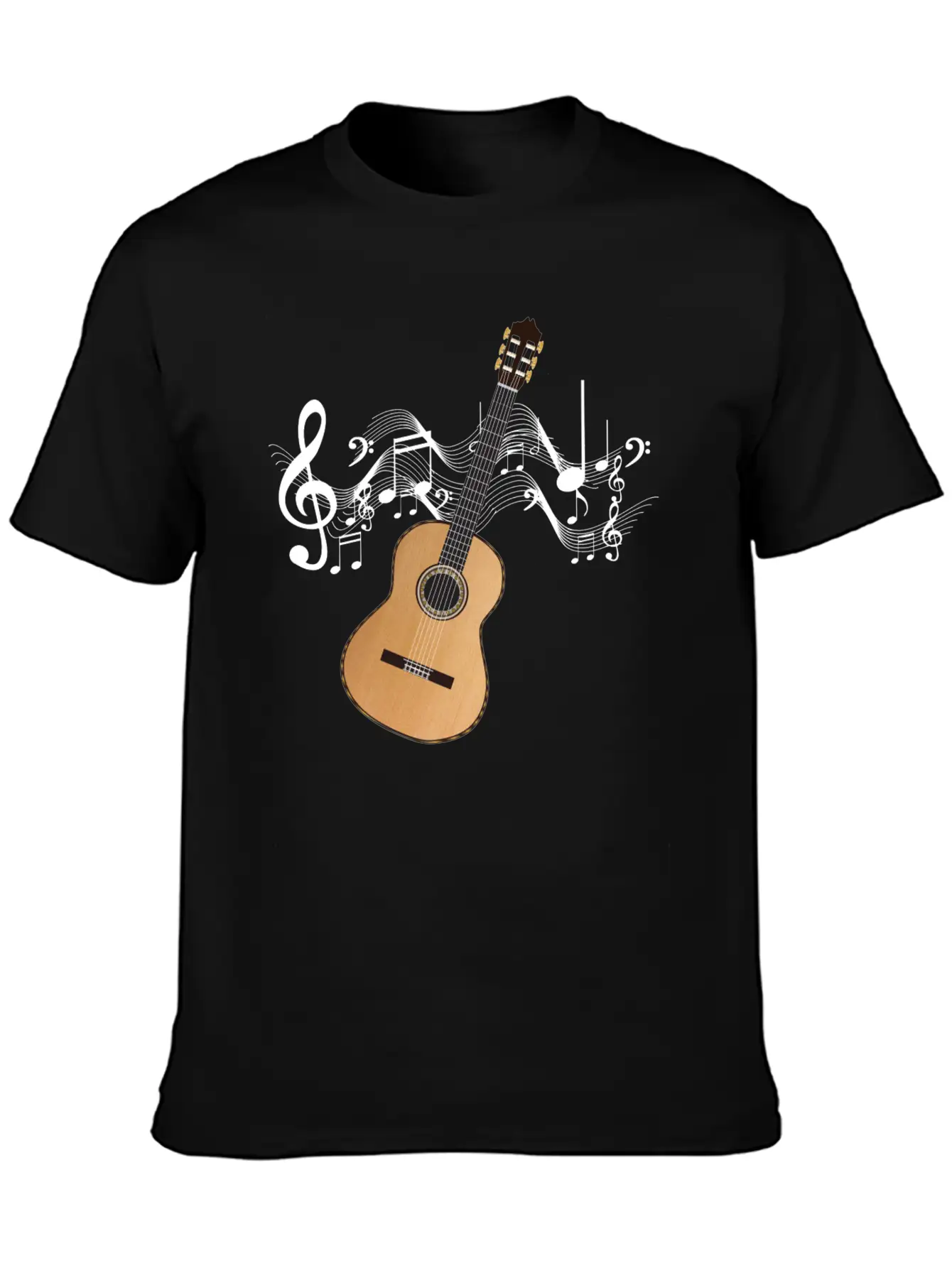Acoustic Guitar Lightweight Cotton T-Shirt – Daily Comfort Graphic Shirt