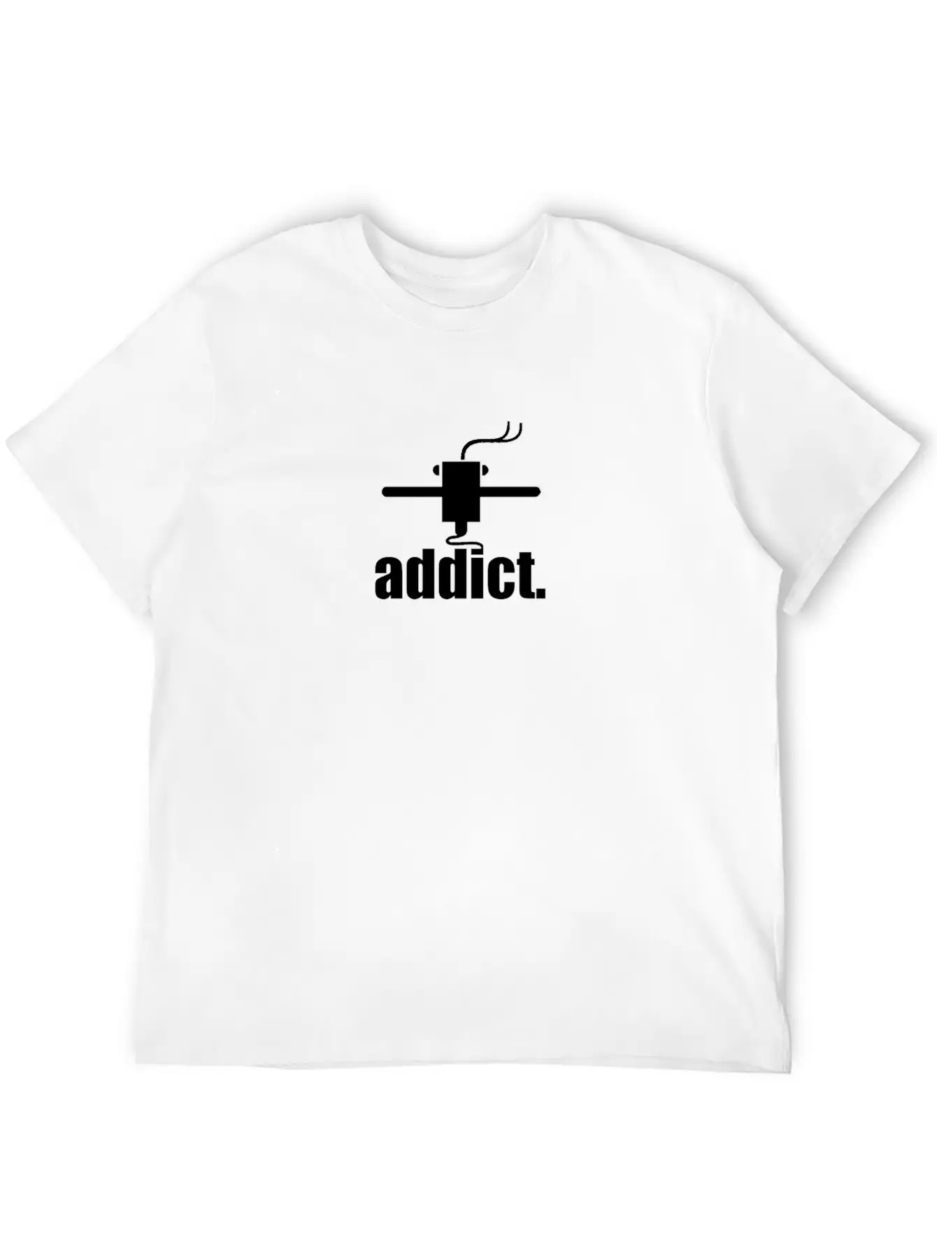 ADDICT. 3D-Print T-Shirt Lightweight Cotton T-Shirt – Daily Comfort Graphic Shirt