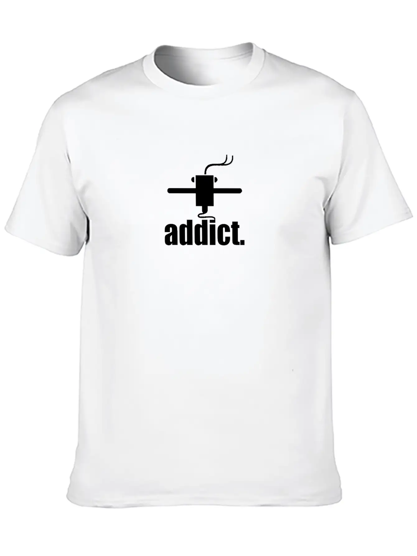ADDICT. 3D-Print T-Shirt Lightweight Cotton T-Shirt – Daily Comfort Graphic Shirt