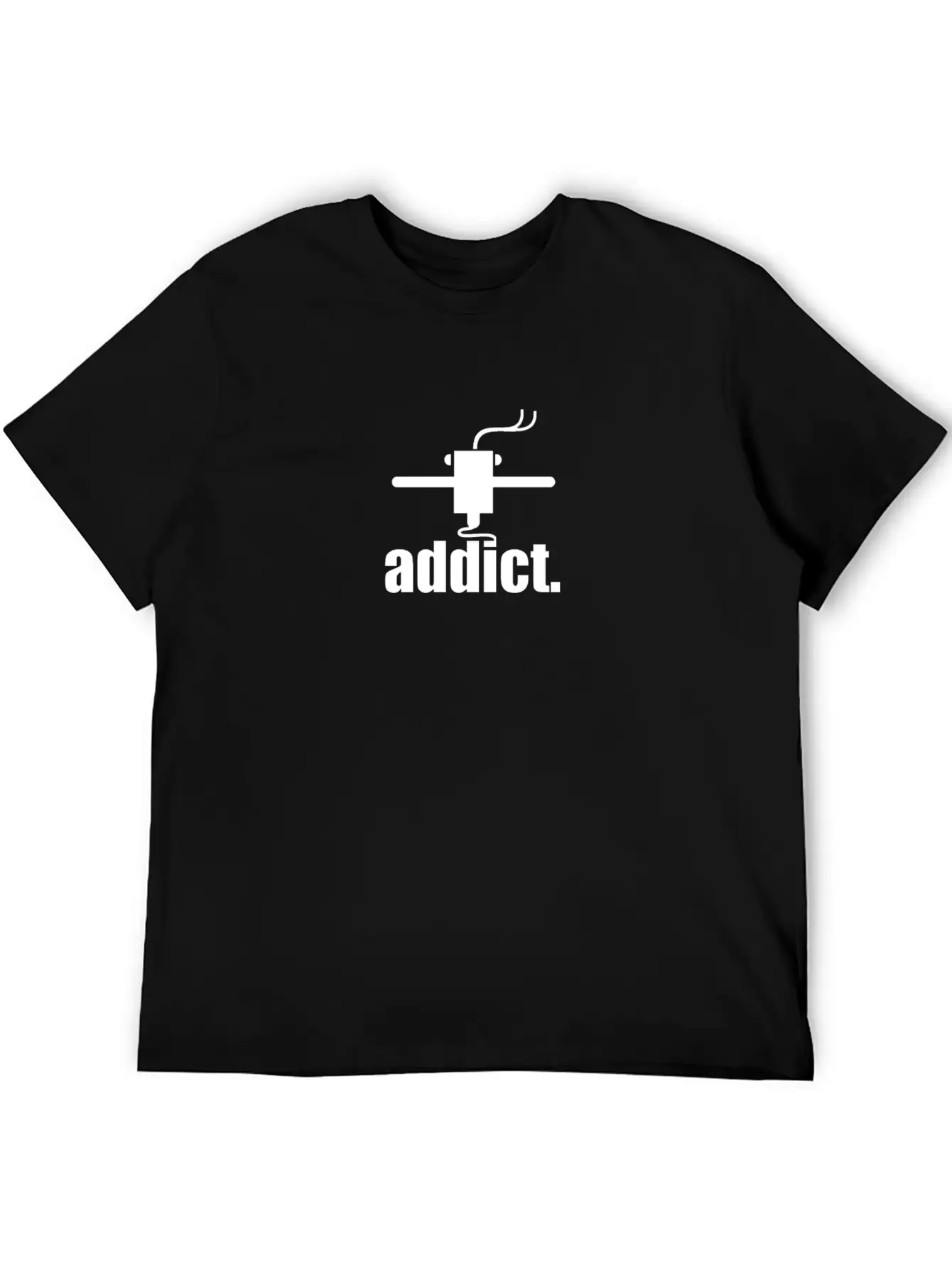 ADDICT. 3D-Print T-Shirt Lightweight Cotton T-Shirt – Daily Comfort Graphic Shirt