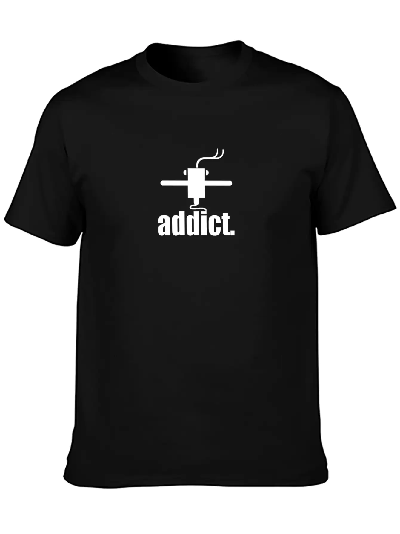 ADDICT. 3D-Print T-Shirt Lightweight Cotton T-Shirt – Daily Comfort Graphic Shirt