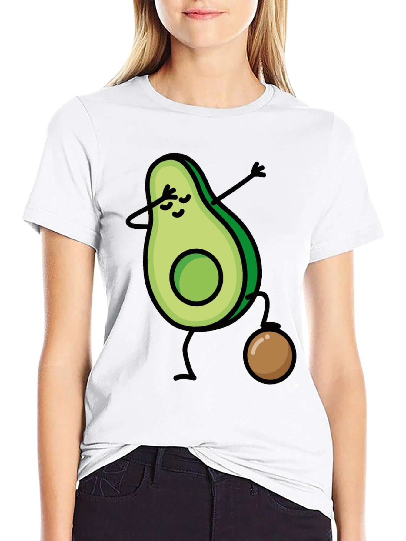 Avocado Dabbing Black T-Shirt - Fun & Trendy