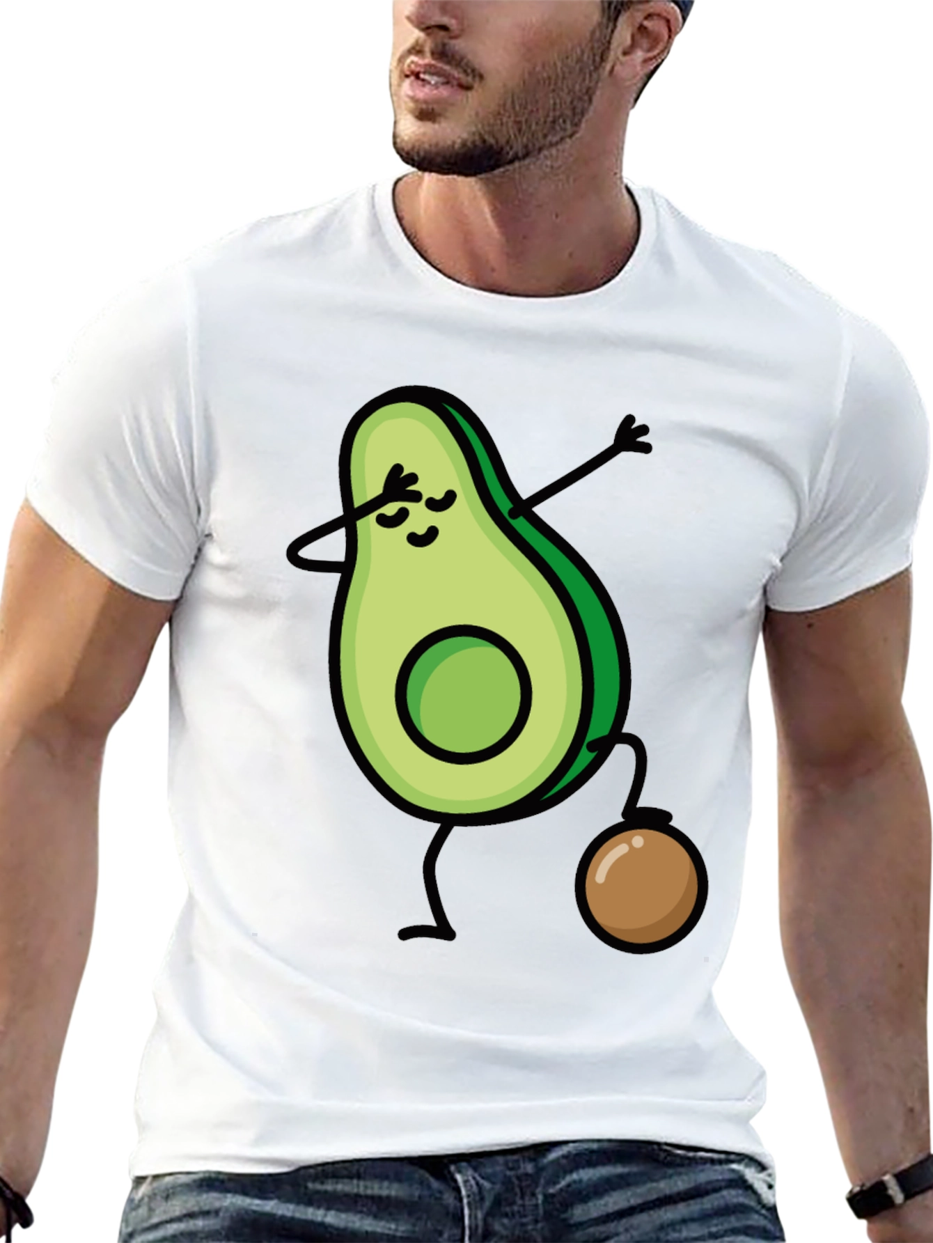Avocado Dabbing Black T-Shirt - Fun & Trendy
