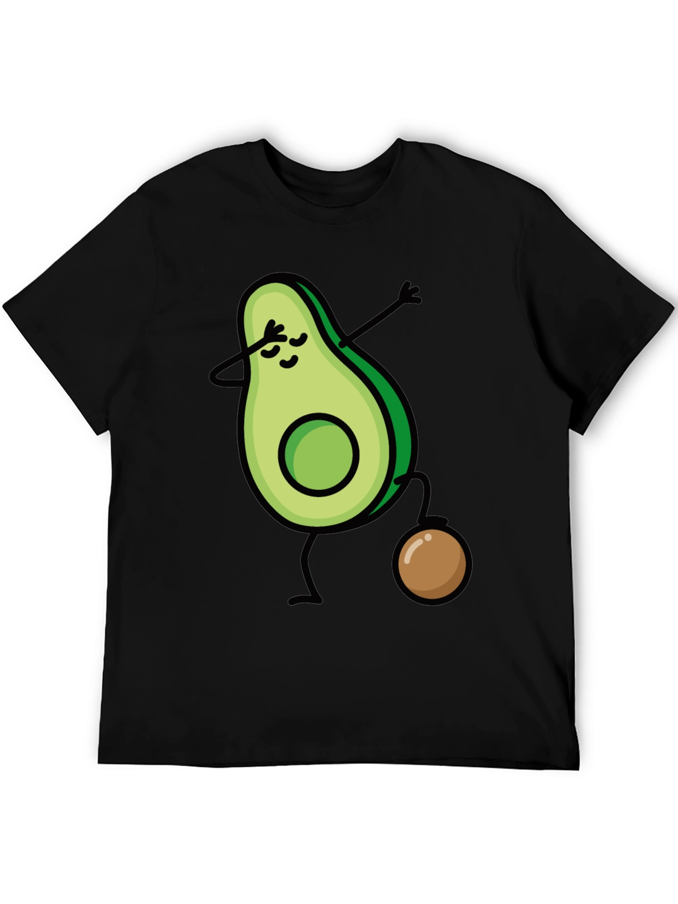 Avocado Dabbing Black T-Shirt - Fun & Trendy