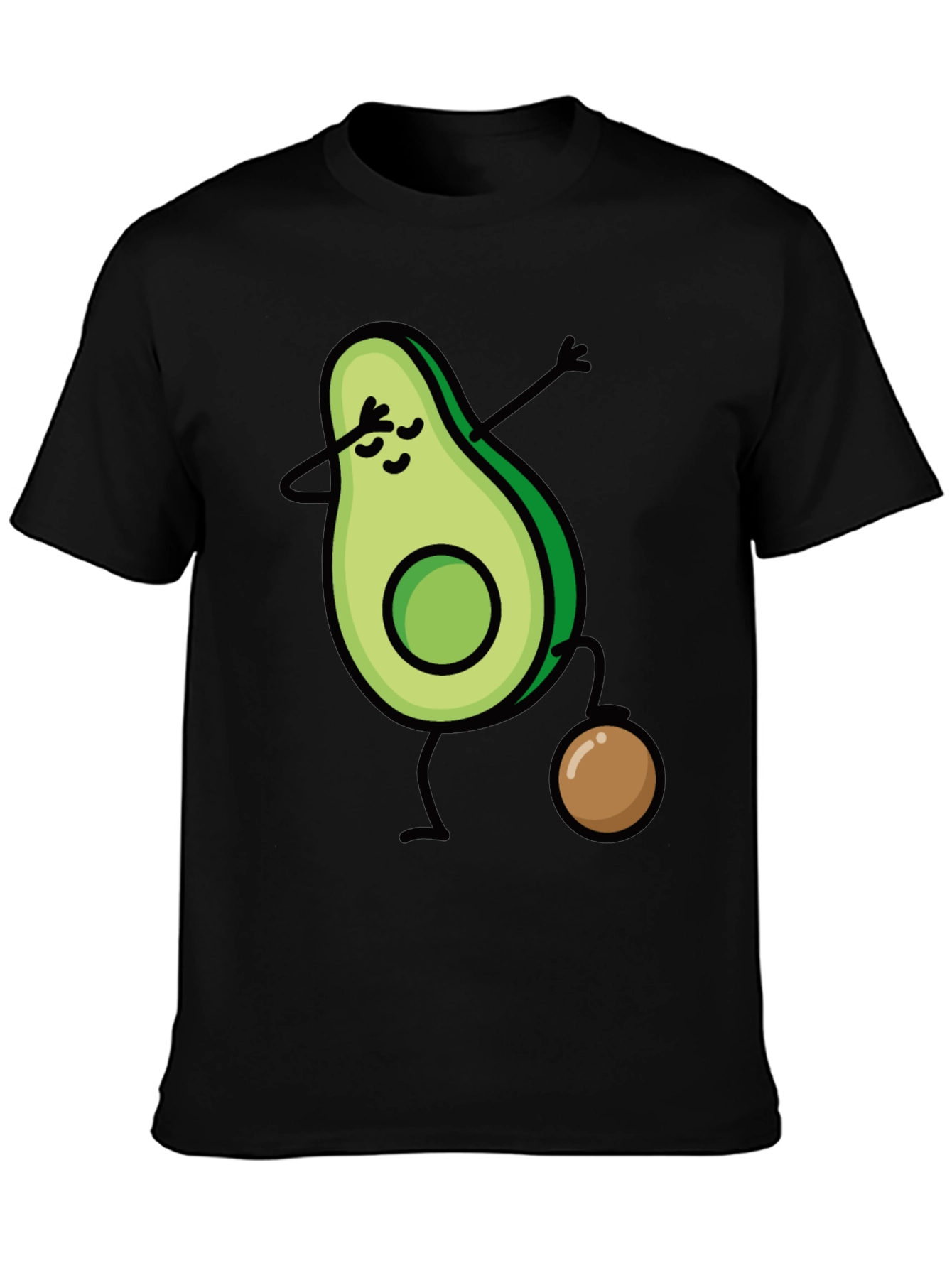Avocado Dabbing Black T-Shirt - Fun & Trendy