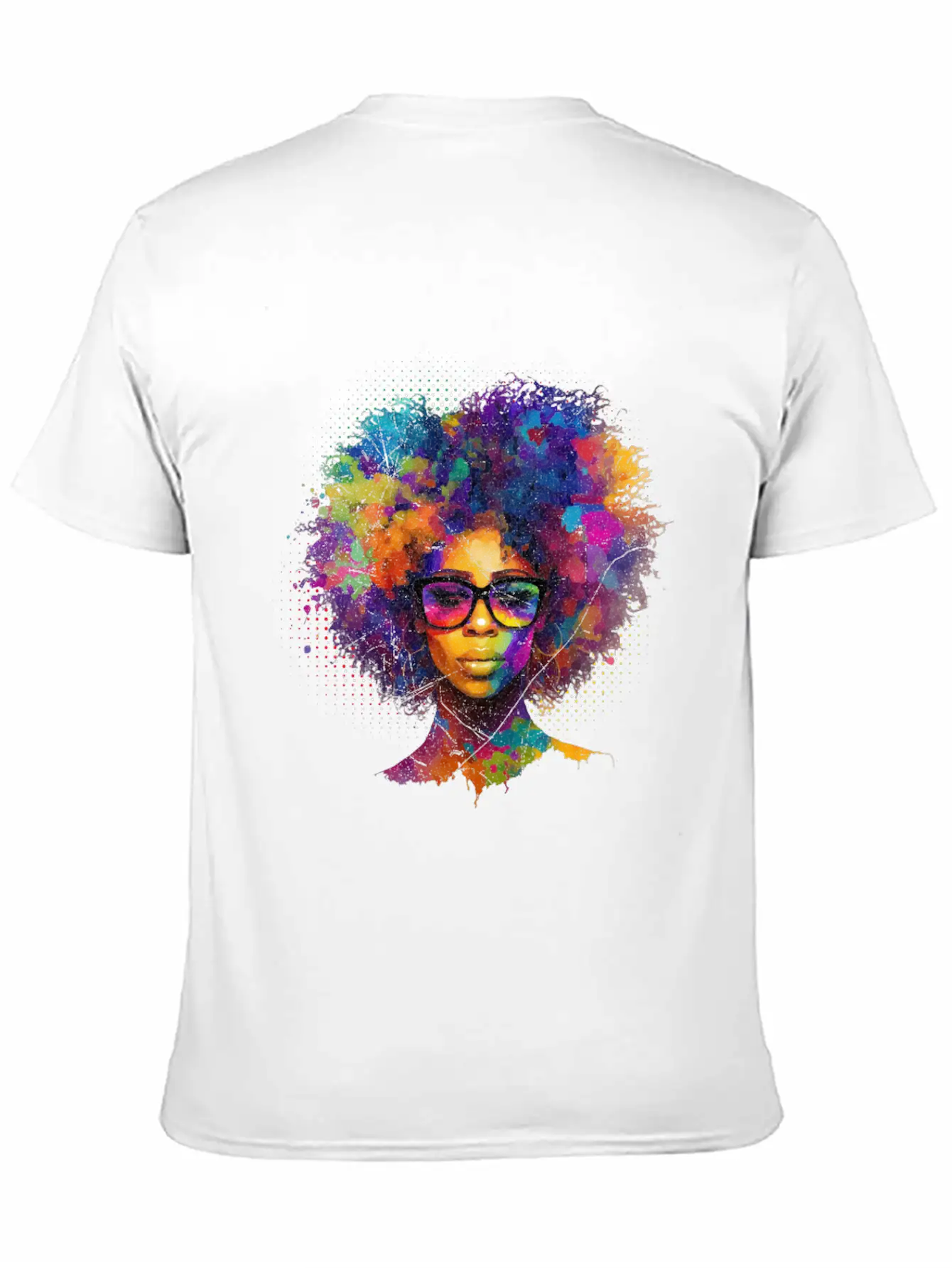 Afro Hair Afro American African Black Woman Lightweight Cotton T-Shirt – Daily Comfort Graphic Shirt